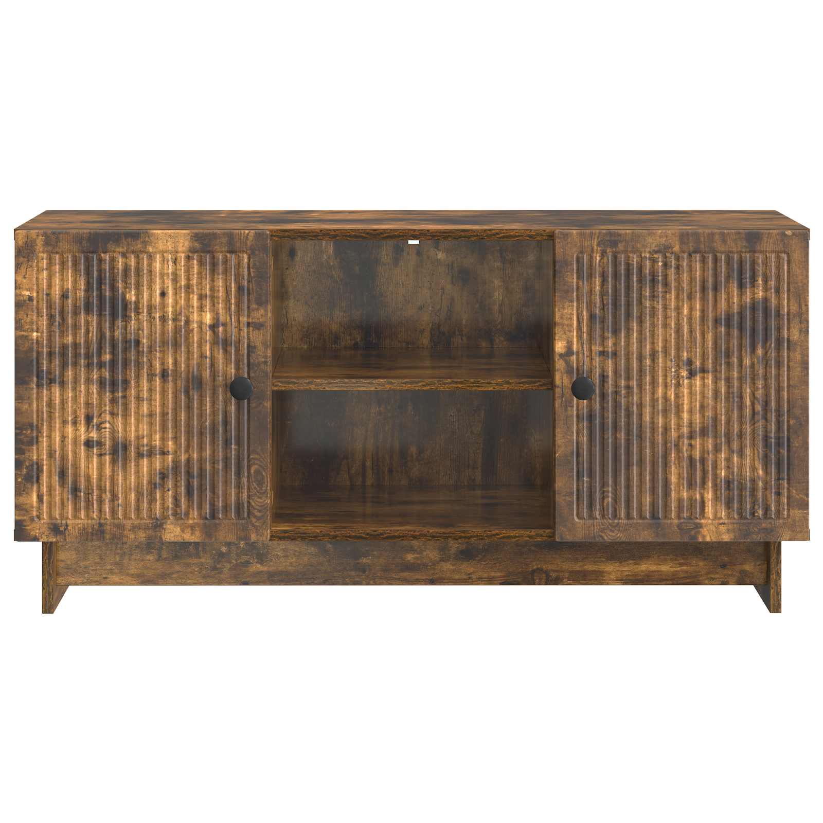 TV-kast Gerookt eiken 102 x 34,5 x 50 cm Bewerkt hout is nu te koop bij PeponiXL, paradijselijk wonen!