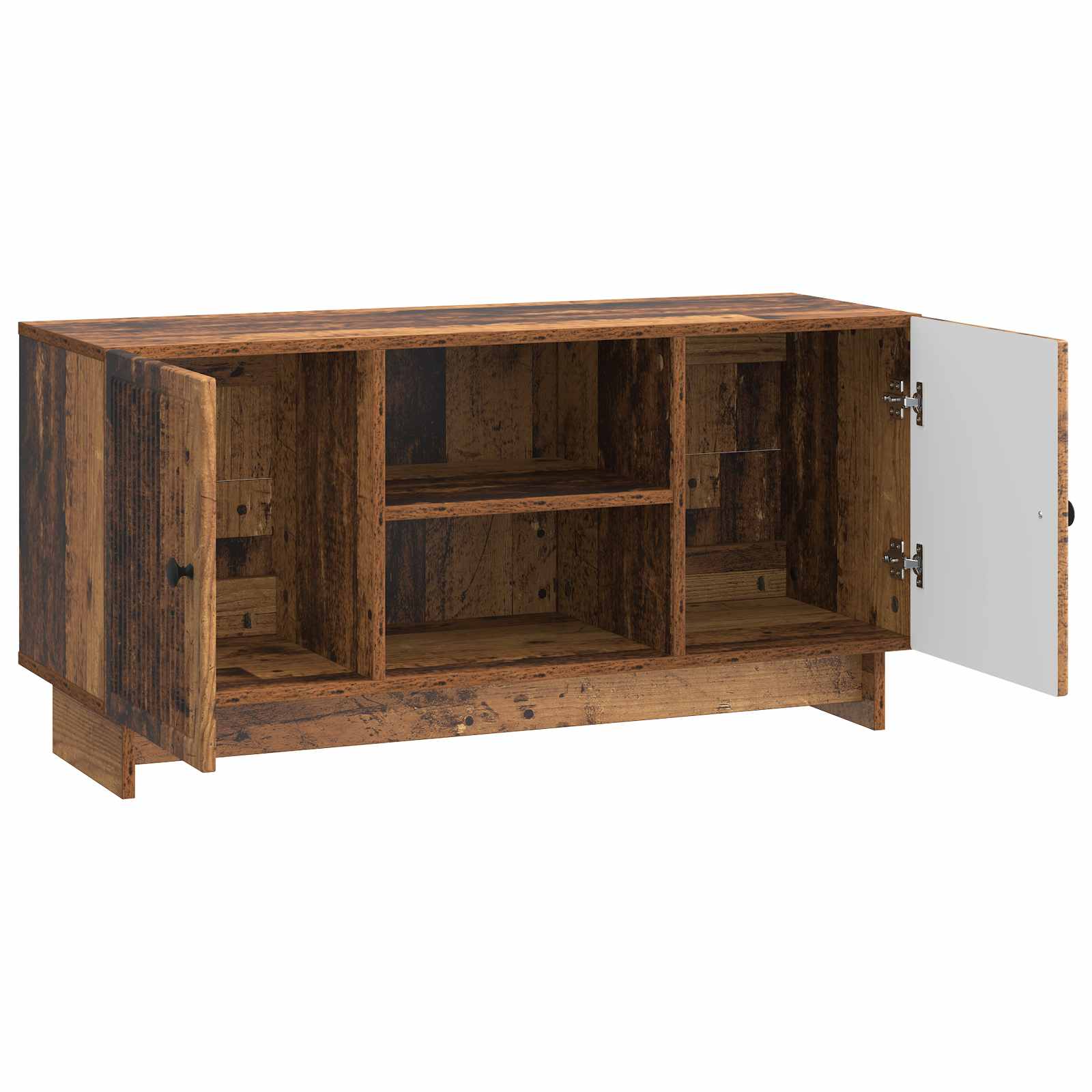 TV-kast Oudhout 102 x 34,5 x 50 cm Bewerkt hout is nu te koop bij PeponiXL, paradijselijk wonen!