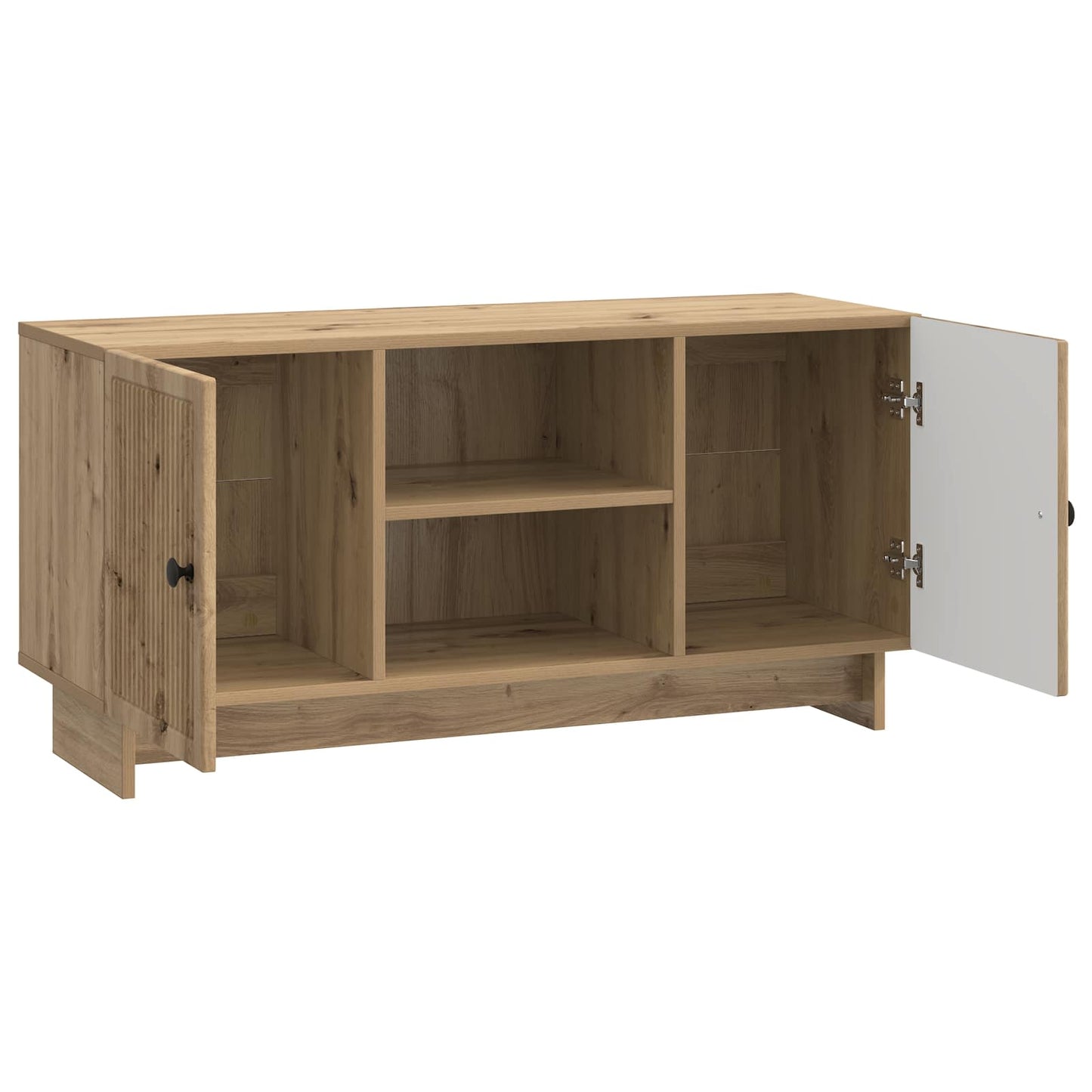 TV-kast Artisan Eiken 102 x 34,5 x 50 cm Bewerkt hout is nu te koop bij PeponiXL, paradijselijk wonen!
