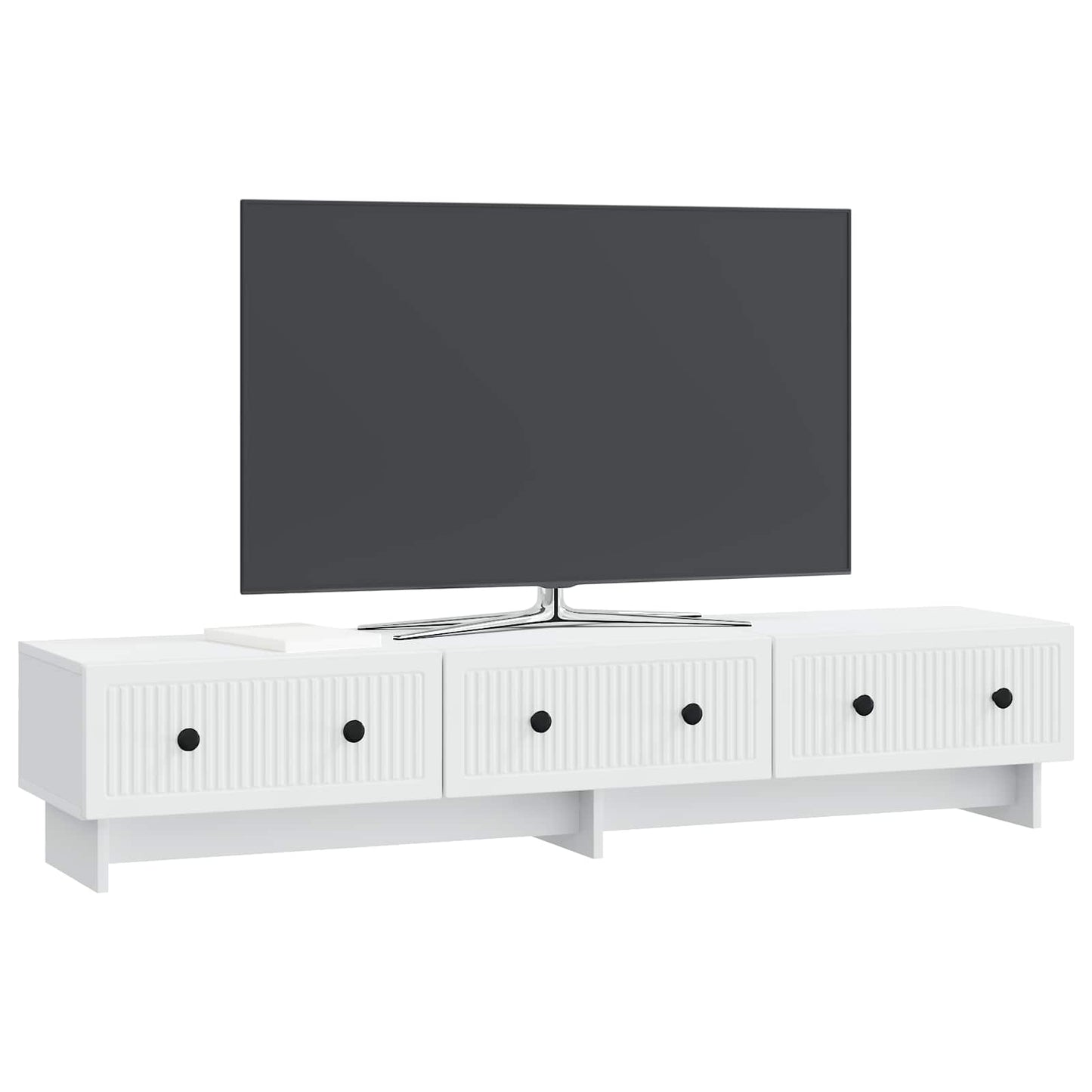 TV-kast met lade Wit 147 x 34,5 x 30 cm Bewerkt hout is nu te koop bij PeponiXL, paradijselijk wonen!