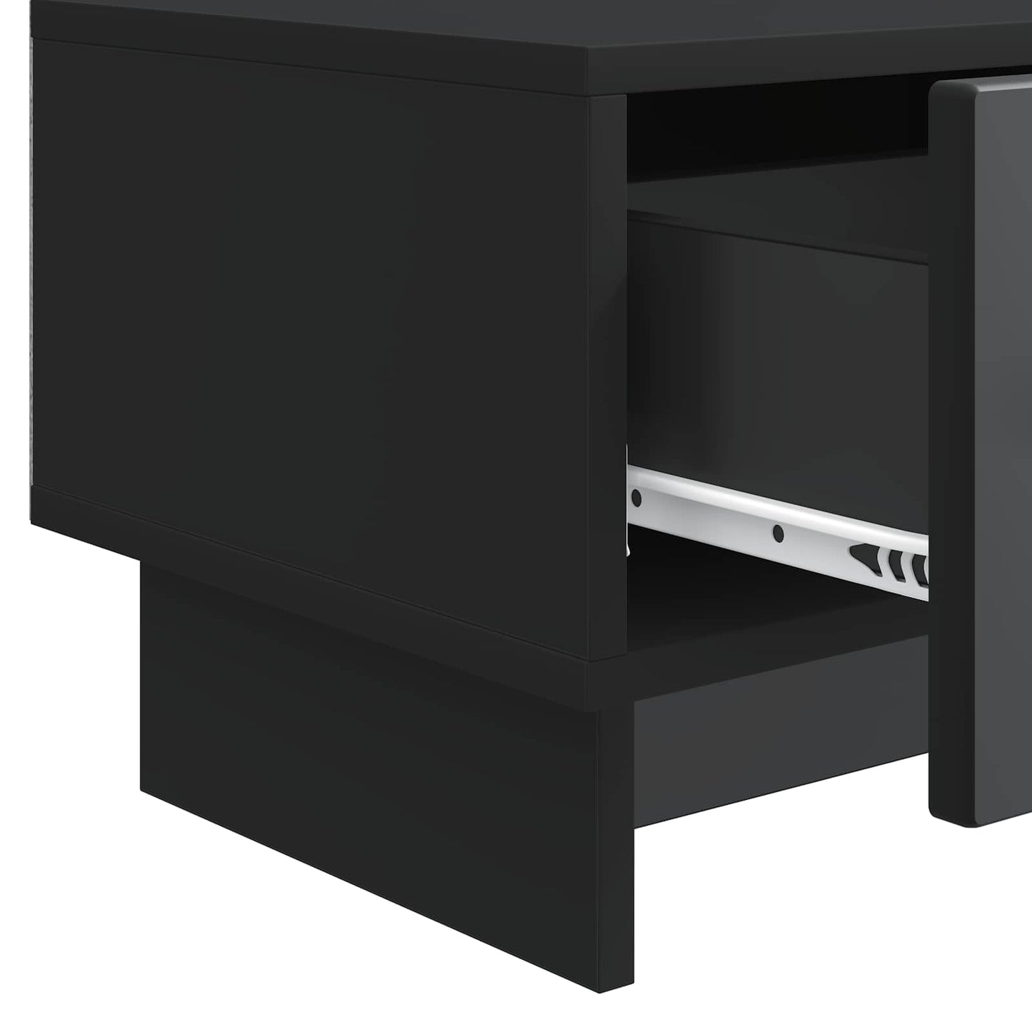 TV-kast met lade Zwart 147 x 34,5 x 30 cm Bewerkt hout is nu te koop bij PeponiXL, paradijselijk wonen!