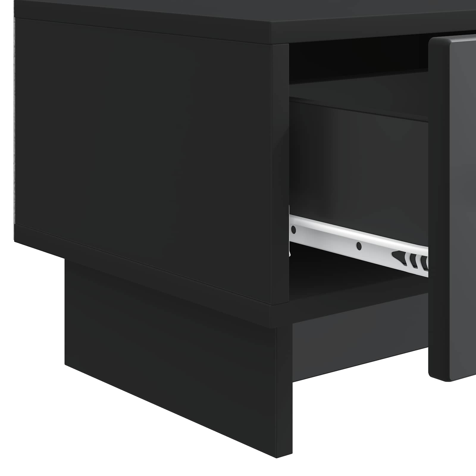TV-kast met lade Zwart 147 x 34,5 x 30 cm Bewerkt hout is nu te koop bij PeponiXL, paradijselijk wonen!
