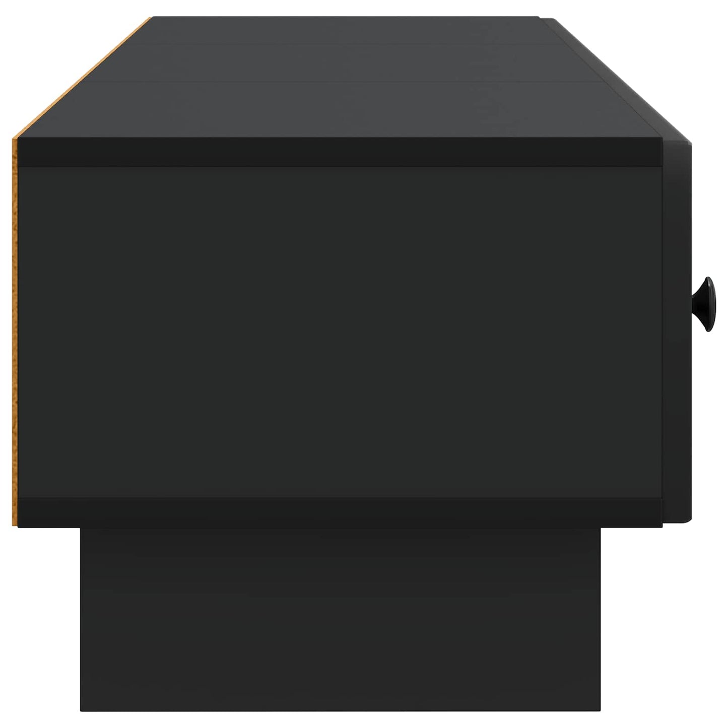 TV-kast met lade Zwart 147 x 34,5 x 30 cm Bewerkt hout is nu te koop bij PeponiXL, paradijselijk wonen!