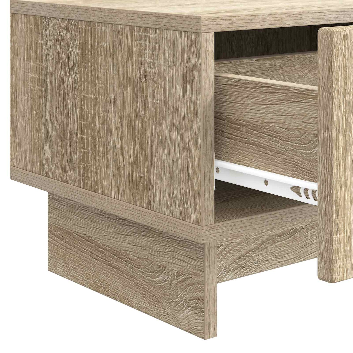TV-kast met lade Sonoma Eiken 147 x 34,5 x 30 cm Bewerkt hout is nu te koop bij PeponiXL, paradijselijk wonen!