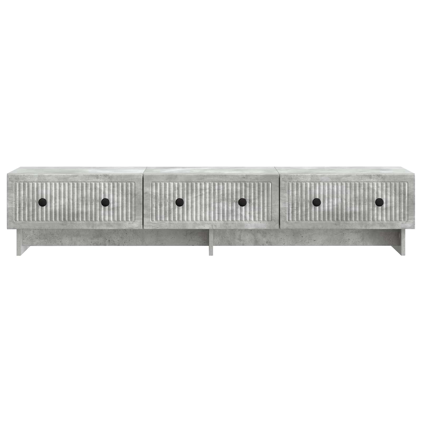TV-kast met lade Betongrijs 147 x 34,5 x 30 cm Bewerkt hout is nu te koop bij PeponiXL, paradijselijk wonen!