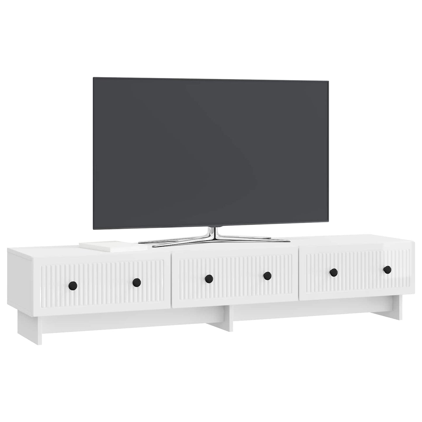 TV-kast met lade Hoogglans Wit 147 x 34,5 x 30 cm Bewerkt hout is nu te koop bij PeponiXL, paradijselijk wonen!
