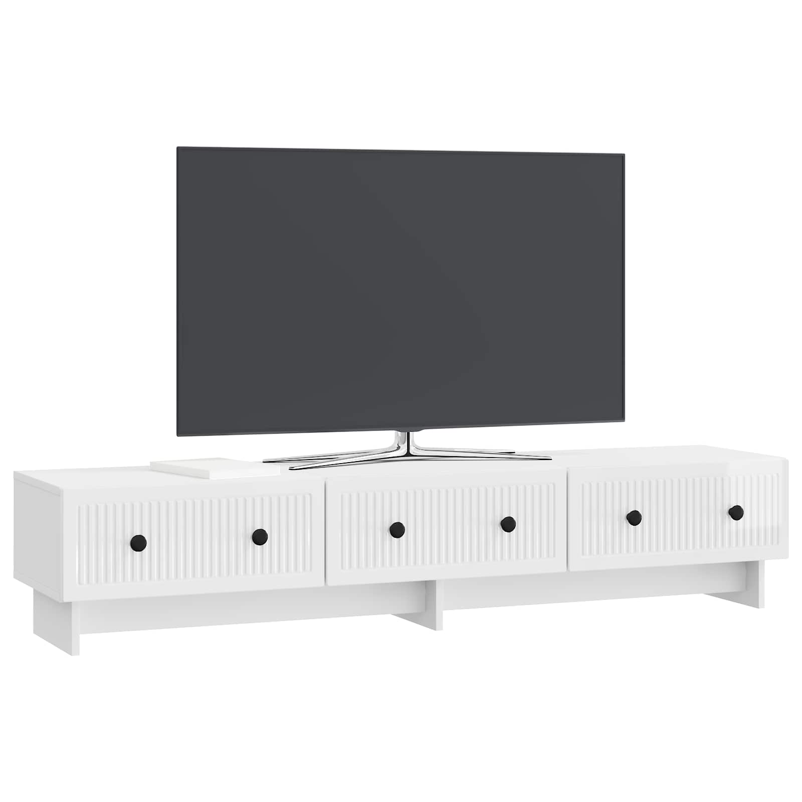 TV-kast met lade Hoogglans Wit 147 x 34,5 x 30 cm Bewerkt hout is nu te koop bij PeponiXL, paradijselijk wonen!