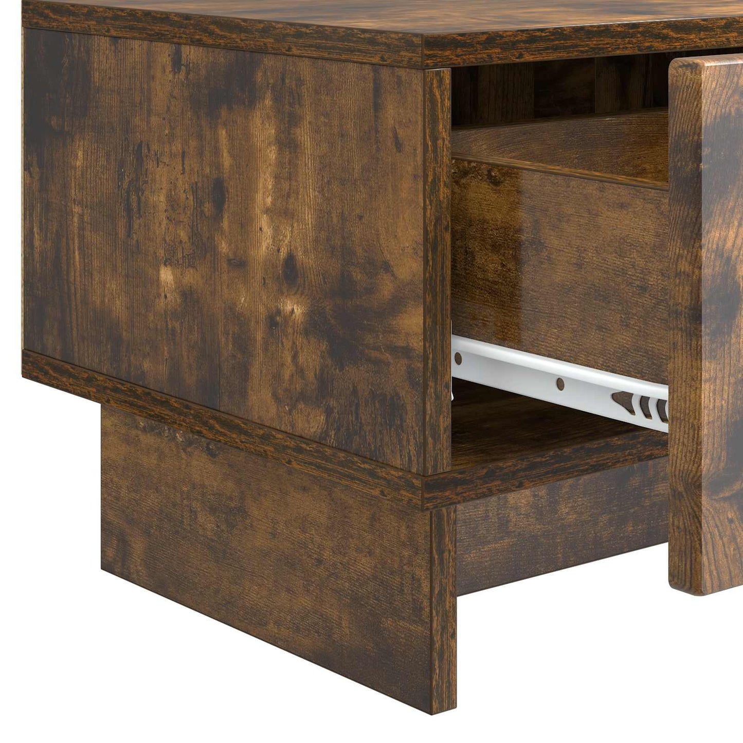 TV-kast met lade Gerookt eiken 147 x 34,5 x 30 cm Bewerkt hout is nu te koop bij PeponiXL, paradijselijk wonen!