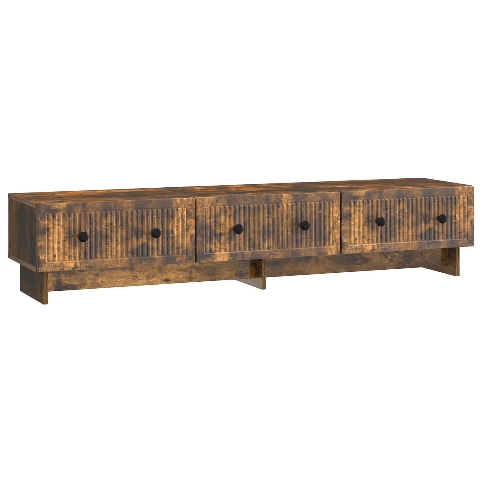 TV-kast met lade Gerookt eiken 147 x 34,5 x 30 cm Bewerkt hout is nu te koop bij PeponiXL, paradijselijk wonen!