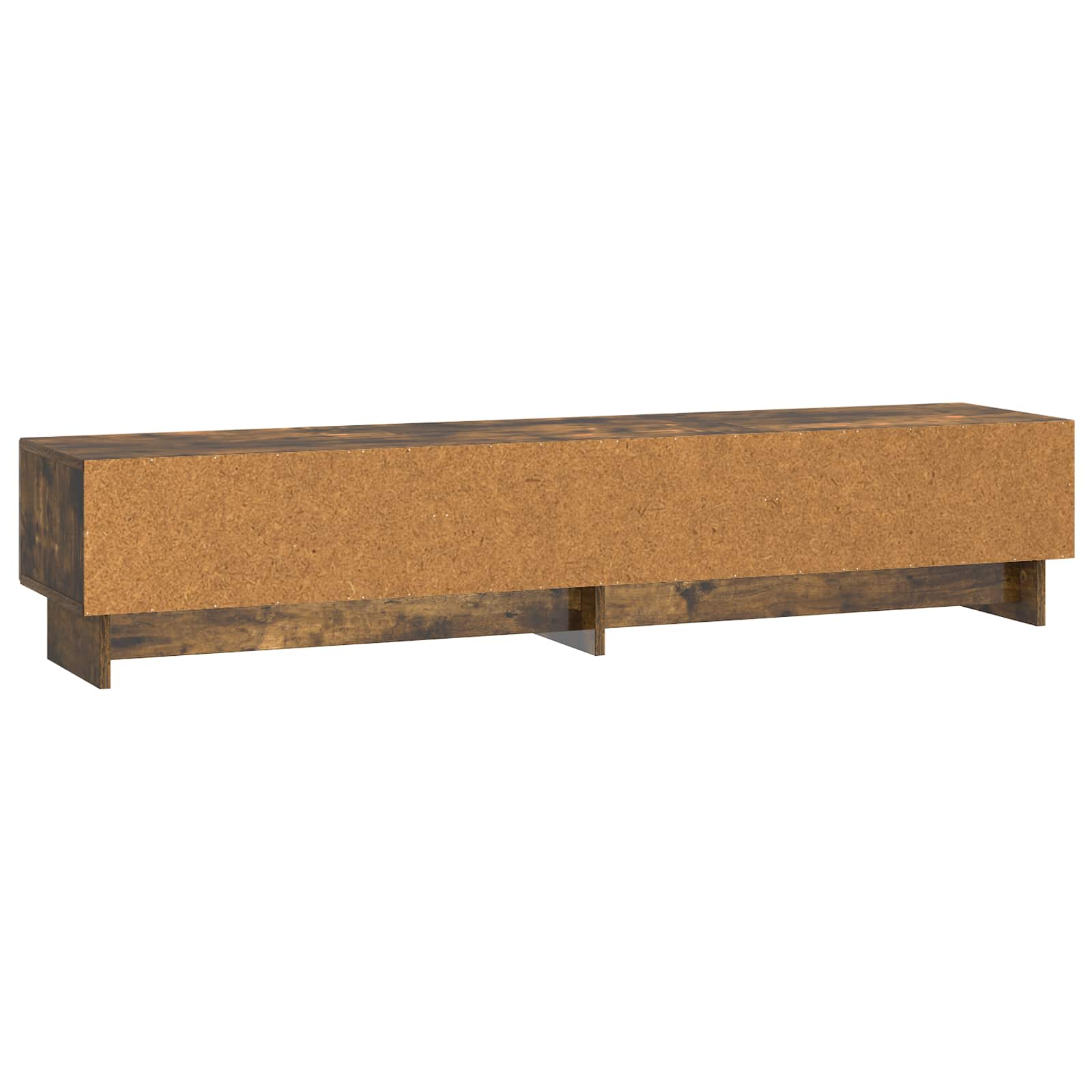 TV-kast met lade Gerookt eiken 147 x 34,5 x 30 cm Bewerkt hout is nu te koop bij PeponiXL, paradijselijk wonen!