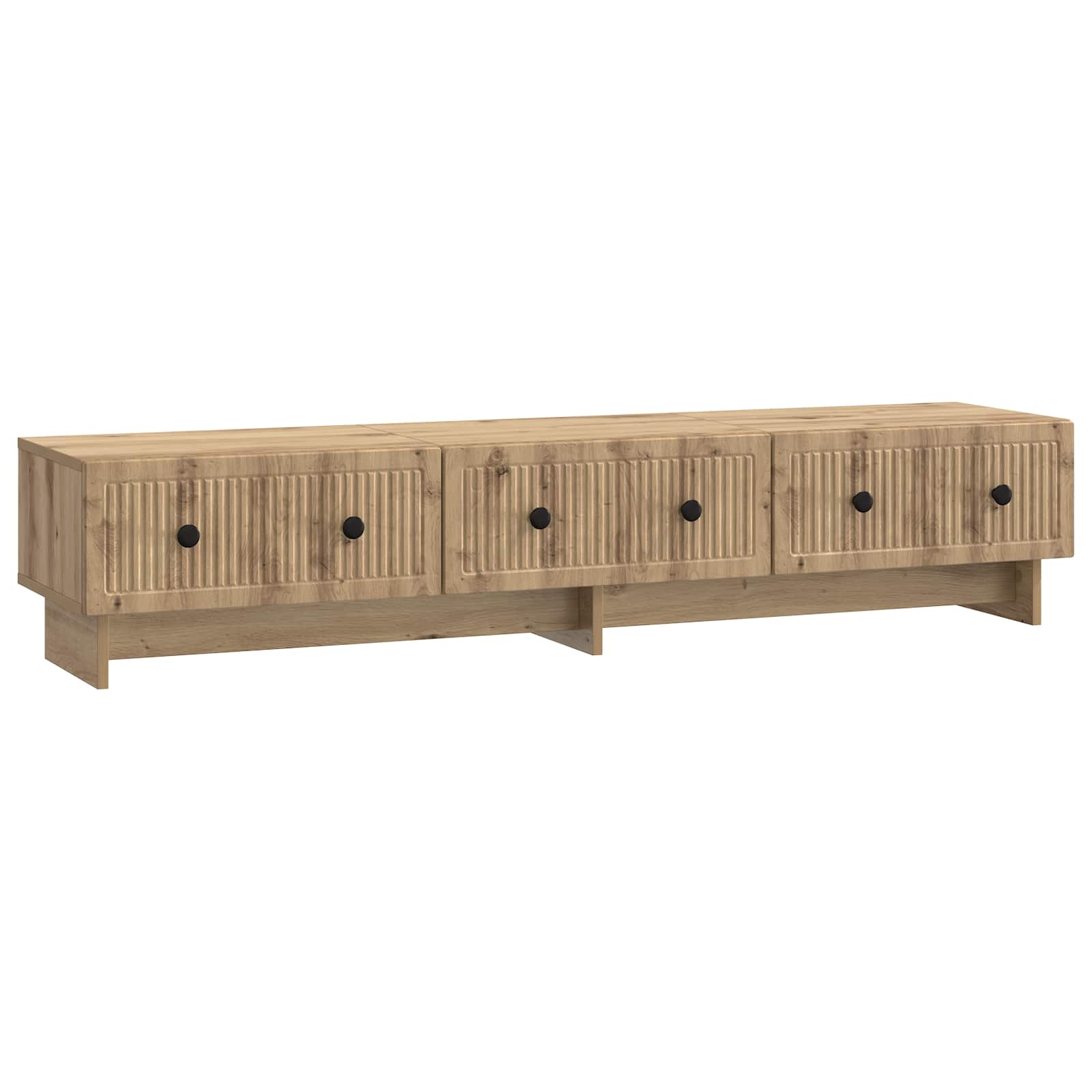 TV-kast Artisanaal eiken 147 x 34,5 x 30 cm Bewerkt hout is nu te koop bij PeponiXL, paradijselijk wonen!