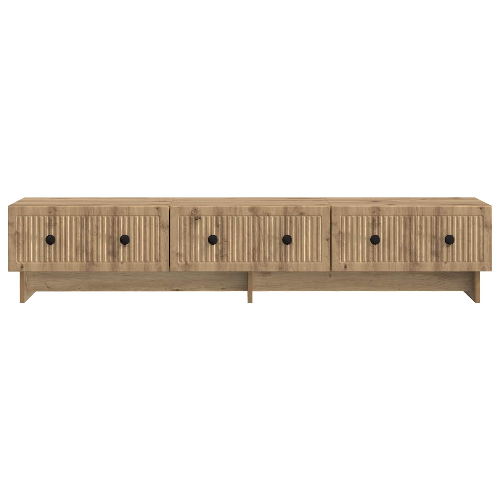 TV-kast Artisanaal eiken 147 x 34,5 x 30 cm Bewerkt hout is nu te koop bij PeponiXL, paradijselijk wonen!