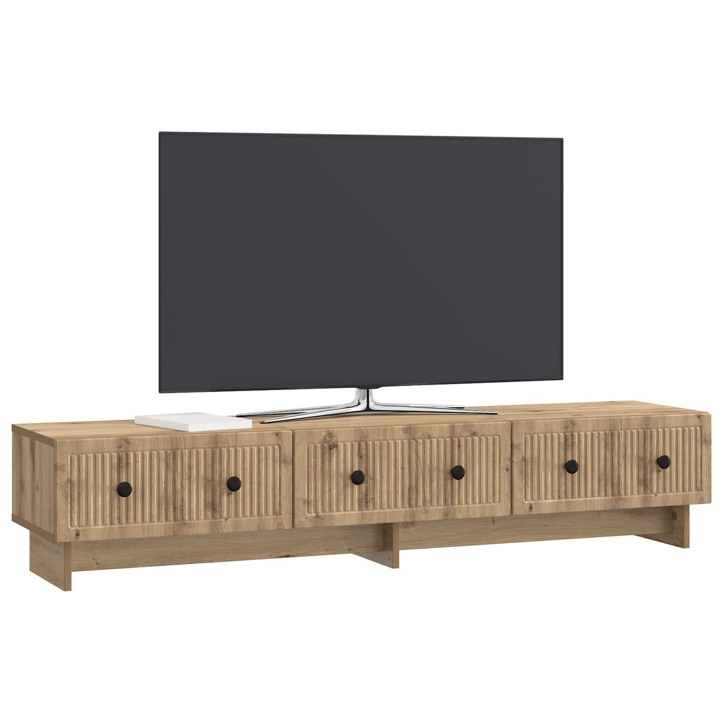 TV-kast Artisanaal eiken 147 x 34,5 x 30 cm Bewerkt hout is nu te koop bij PeponiXL, paradijselijk wonen!