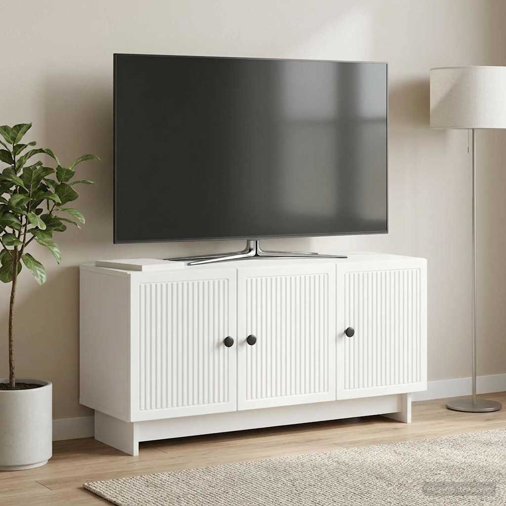 TV-kast Wit 99 x 34,5 x 50 cm Bewerkt hout is nu te koop bij PeponiXL, paradijselijk wonen!