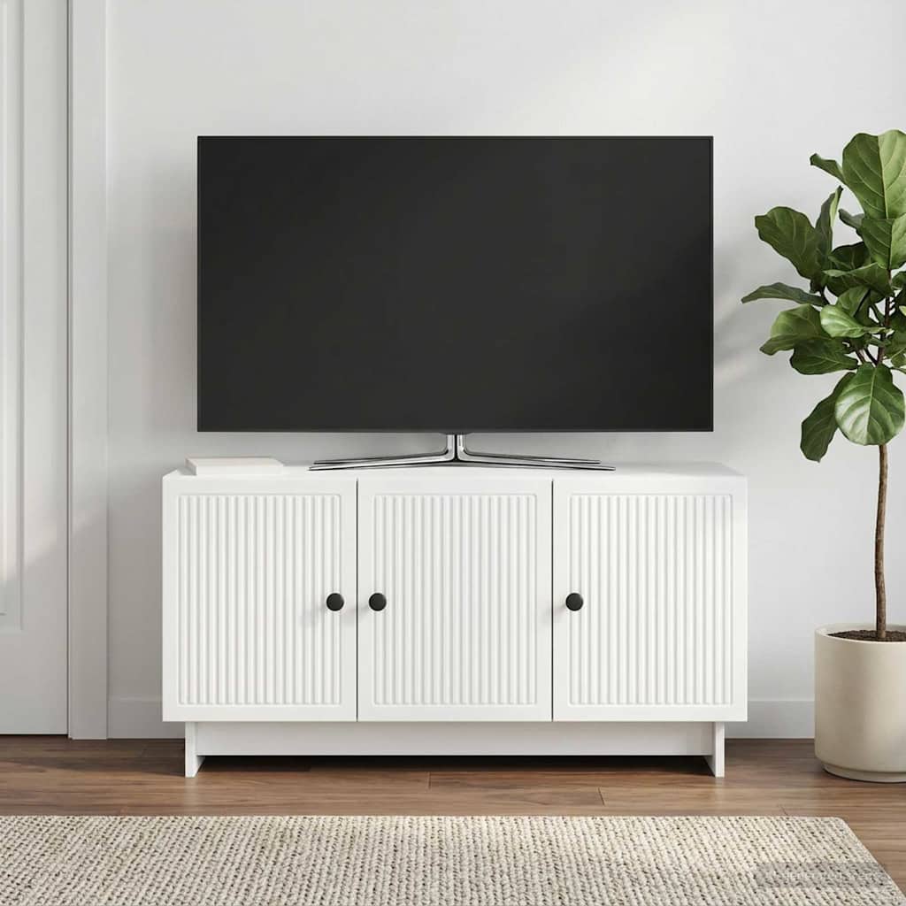 TV-kast Wit 99 x 34,5 x 50 cm Bewerkt hout is nu te koop bij PeponiXL, paradijselijk wonen!