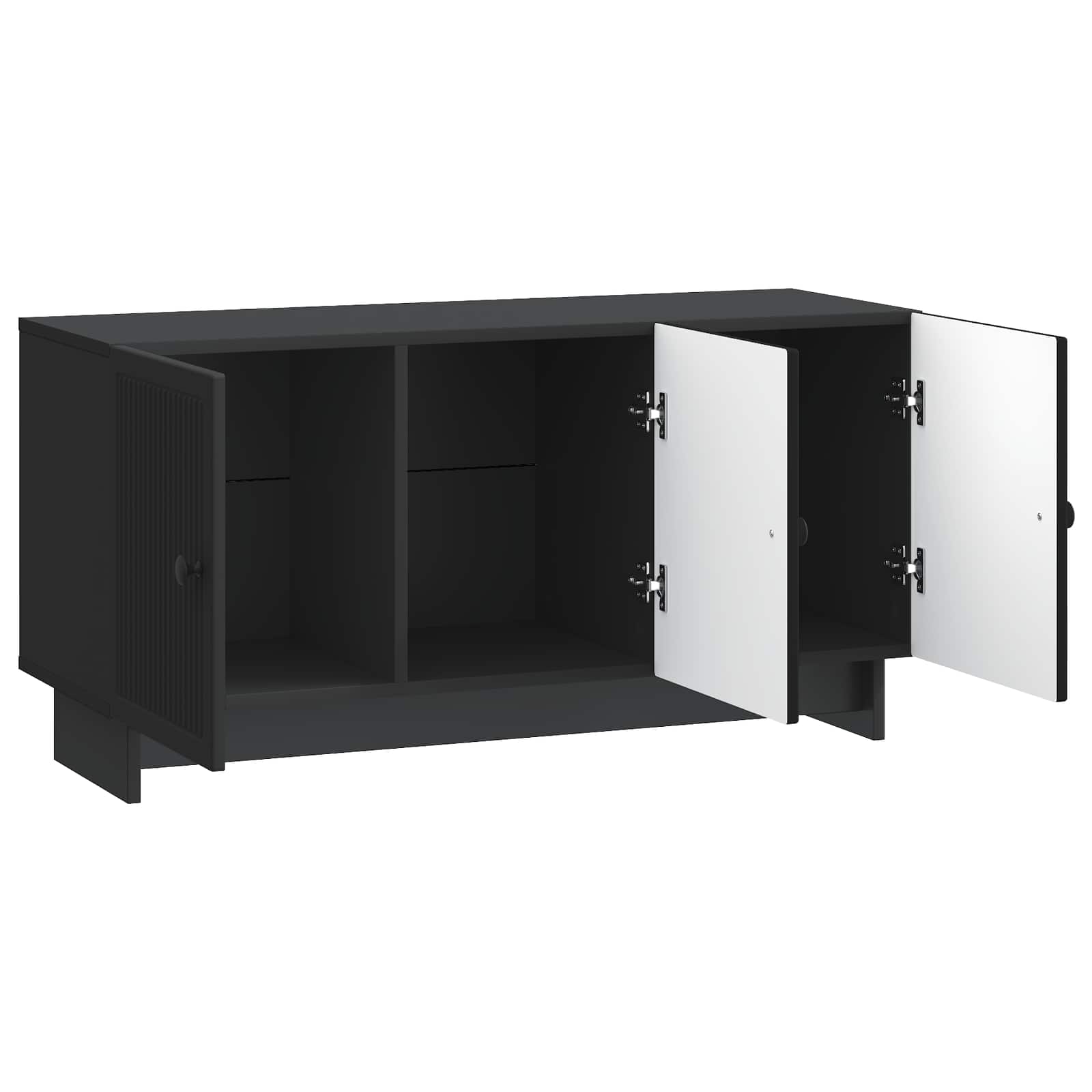 TV-kast Zwart 99 x 34,5 x 50 cm Bewerkt hout is nu te koop bij PeponiXL, paradijselijk wonen!