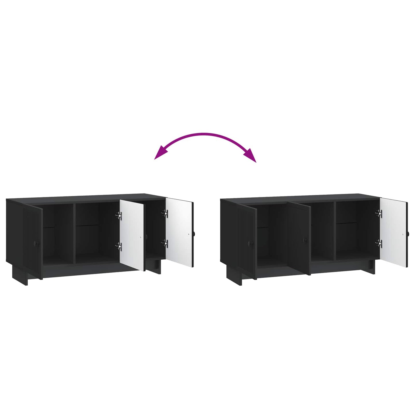 TV-kast Zwart 99 x 34,5 x 50 cm Bewerkt hout is nu te koop bij PeponiXL, paradijselijk wonen!