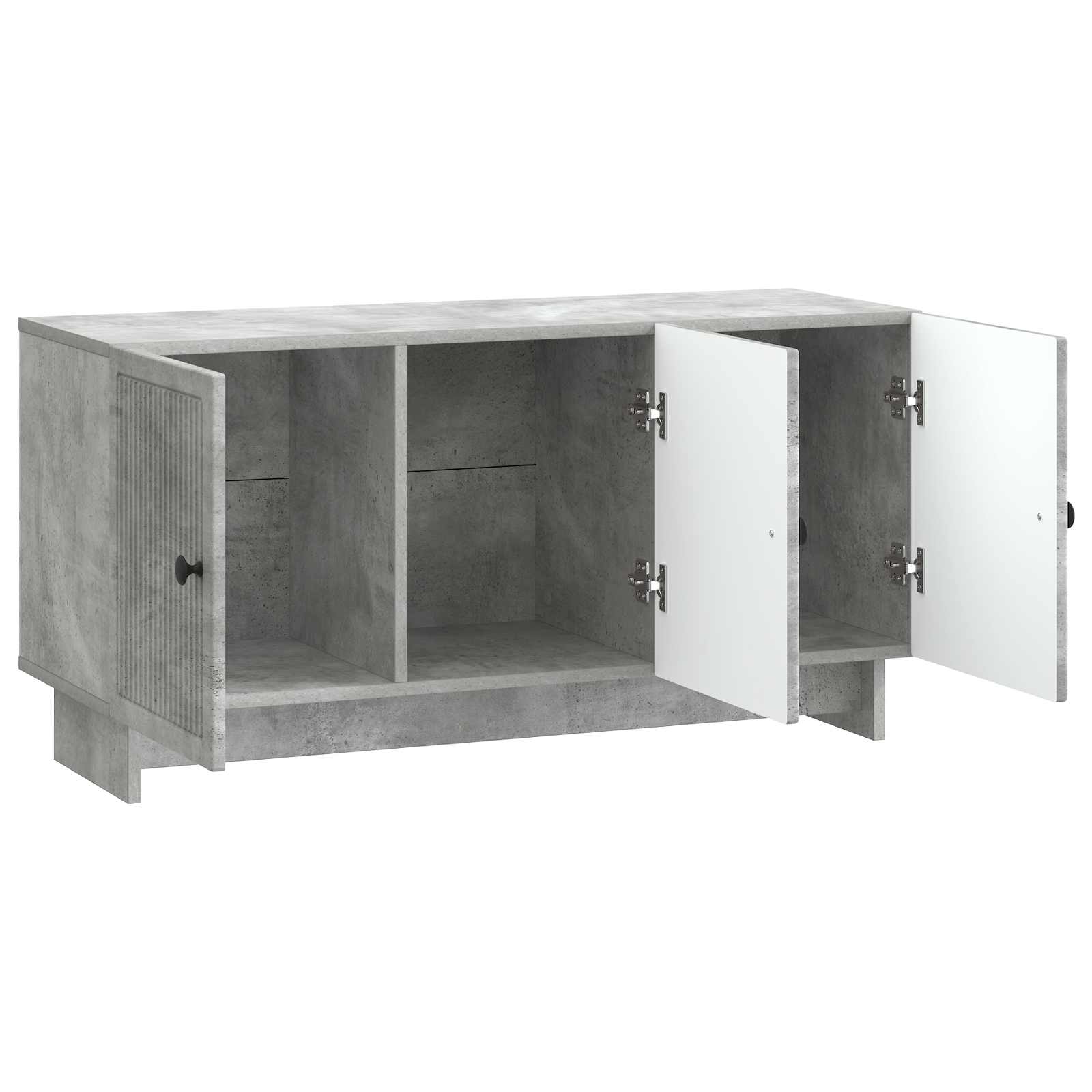 TV-kast Betongrijs 99 x 34,5 x 50 cm Bewerkt hout is nu te koop bij PeponiXL, paradijselijk wonen!