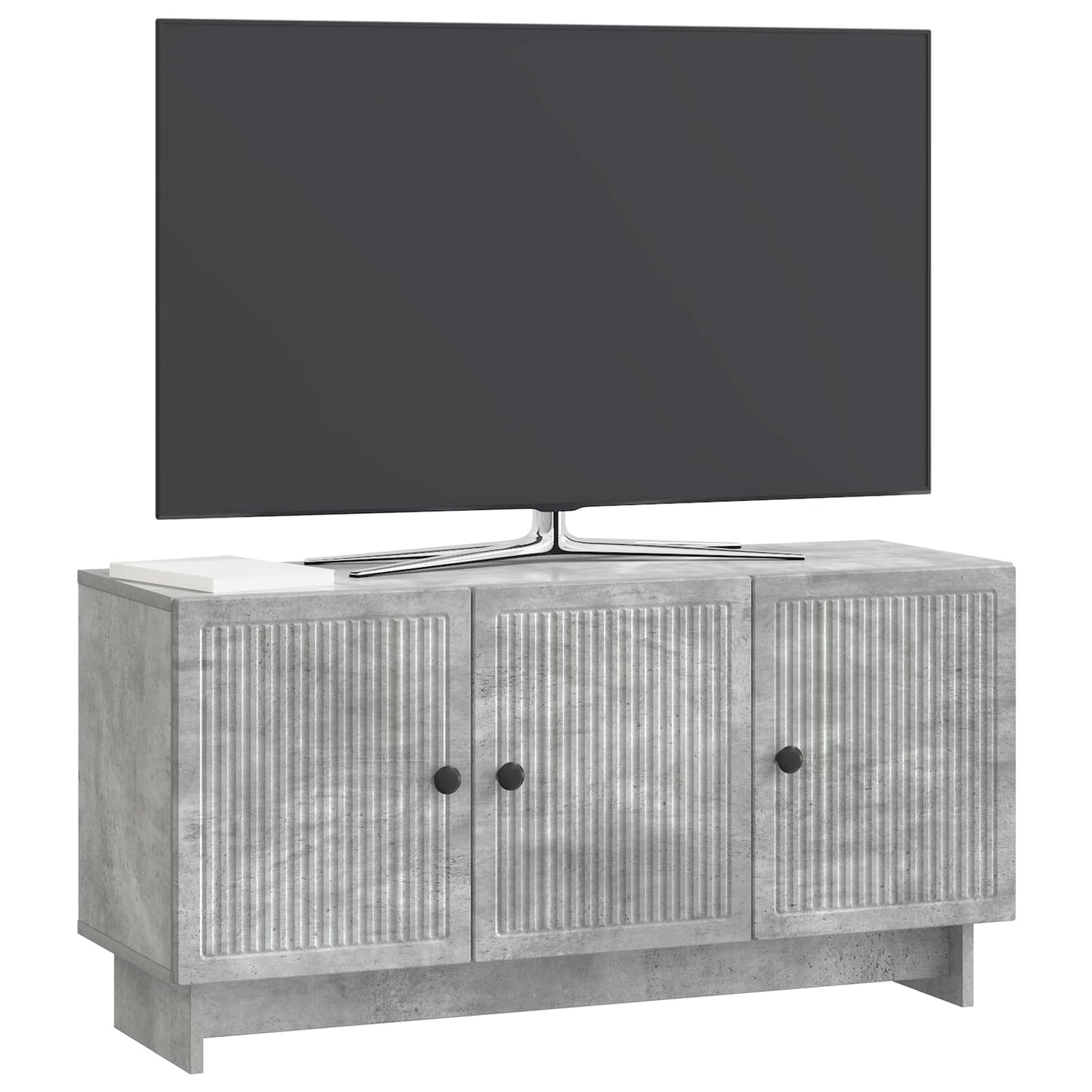 TV-kast Betongrijs 99 x 34,5 x 50 cm Bewerkt hout is nu te koop bij PeponiXL, paradijselijk wonen!