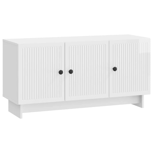 TV-kast Hoogglans Wit 99 x 34,5 x 50 cm Bewerkt hout is nu te koop bij PeponiXL, paradijselijk wonen!