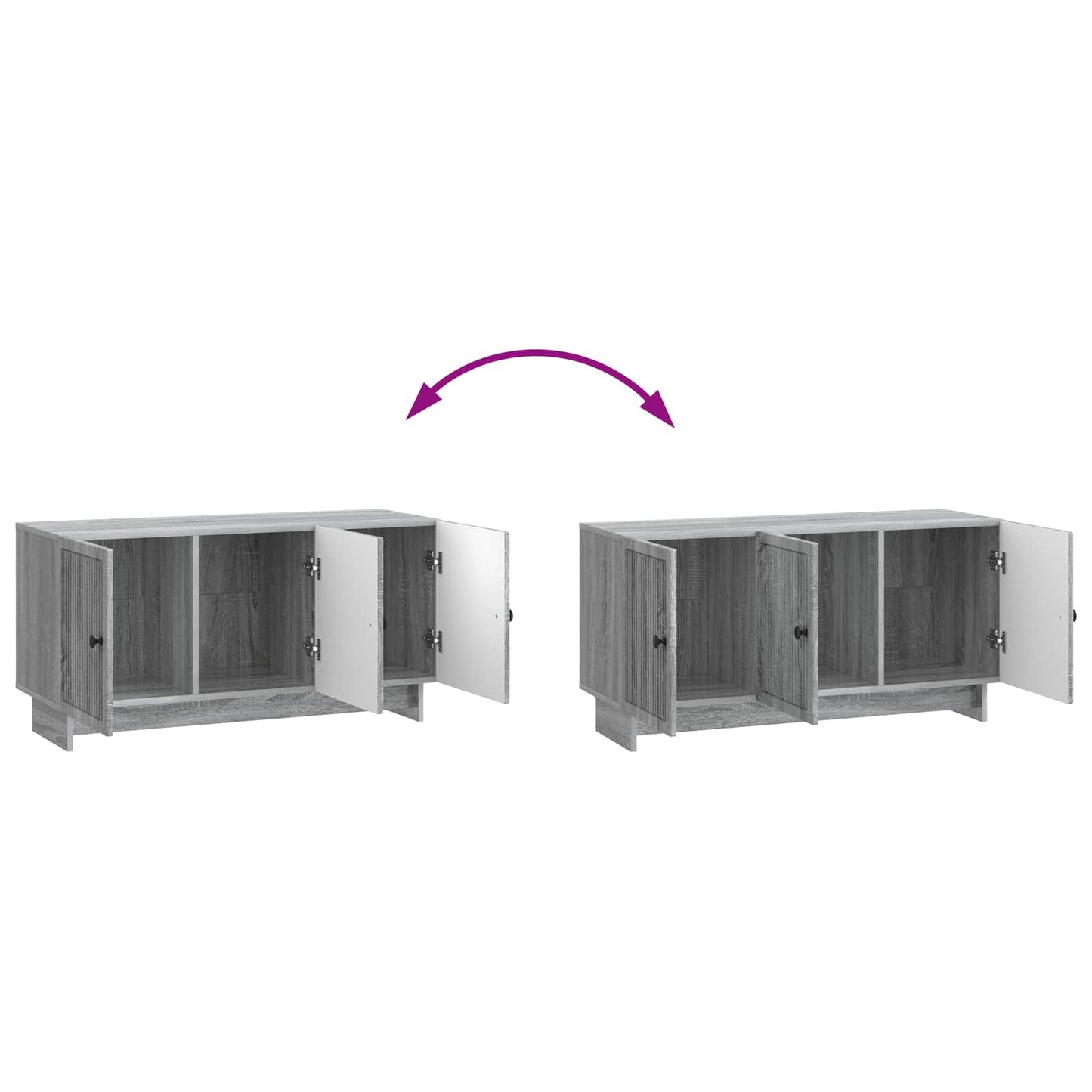 TV-kast Grijs sonoma 99 x 34,5 x 50 cm Bewerkt hout is nu te koop bij PeponiXL, paradijselijk wonen!
