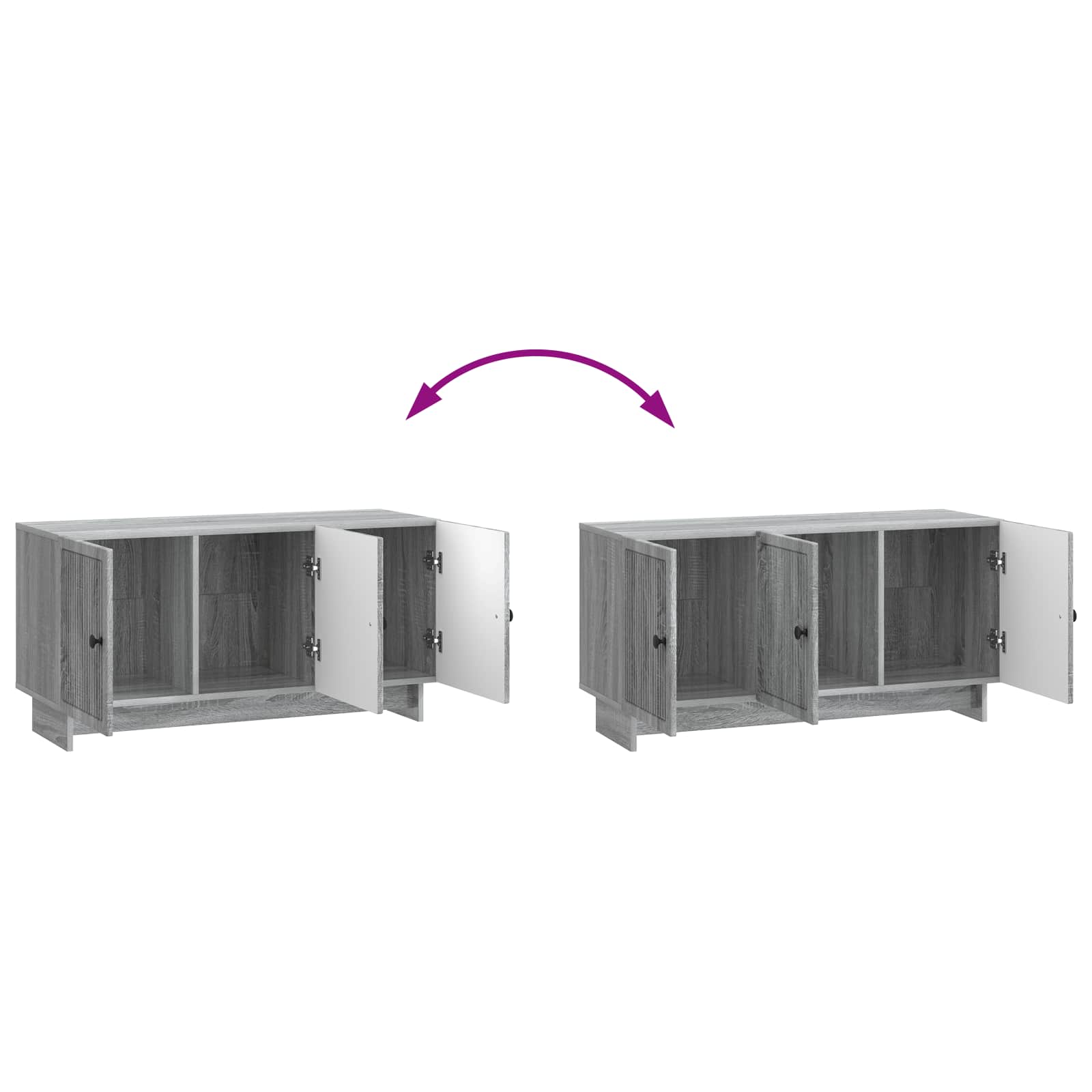 TV-kast Grijs sonoma 99 x 34,5 x 50 cm Bewerkt hout is nu te koop bij PeponiXL, paradijselijk wonen!