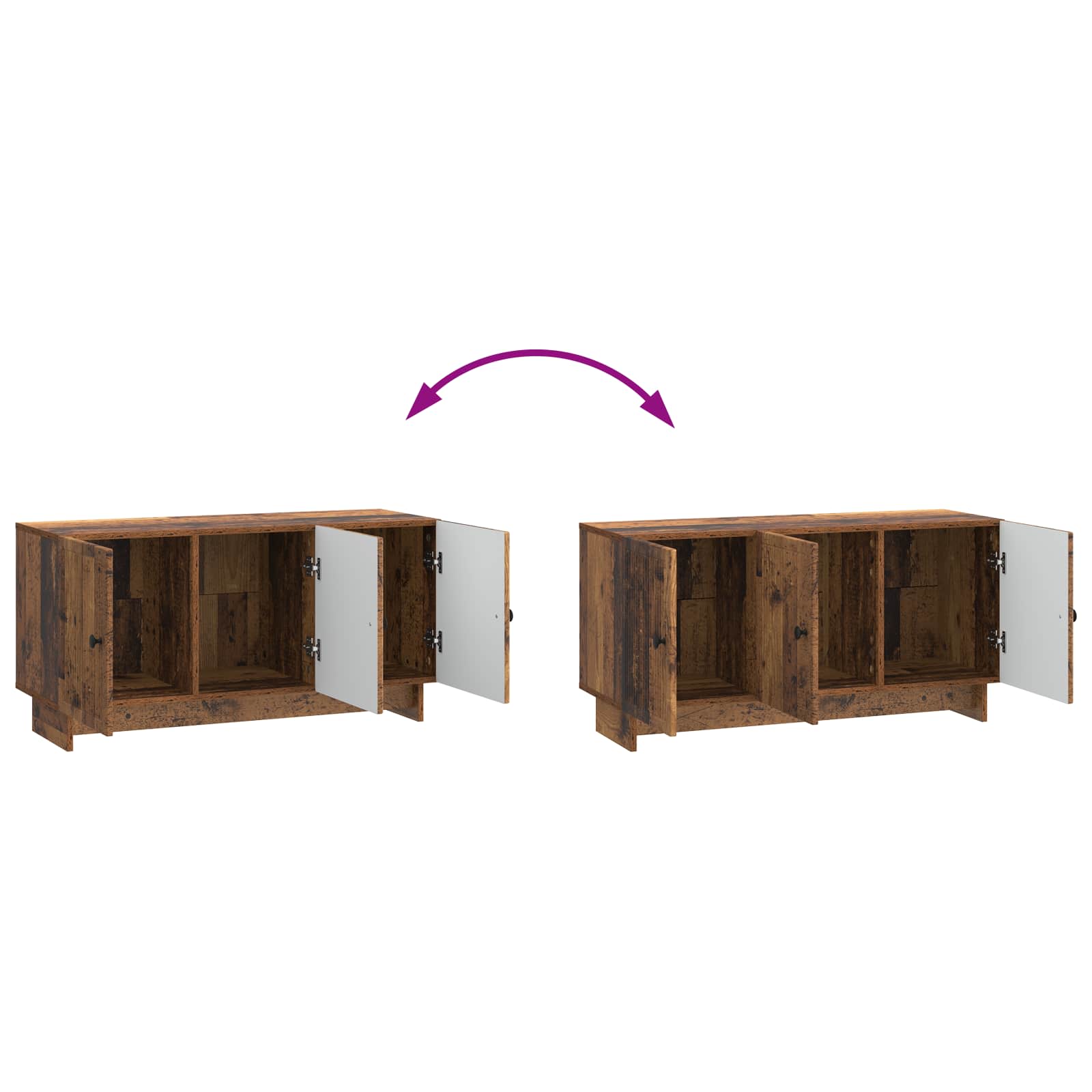 TV-kast Oud hout 99 x 34,5 x 50 cm Bewerkt hout is nu te koop bij PeponiXL, paradijselijk wonen!
