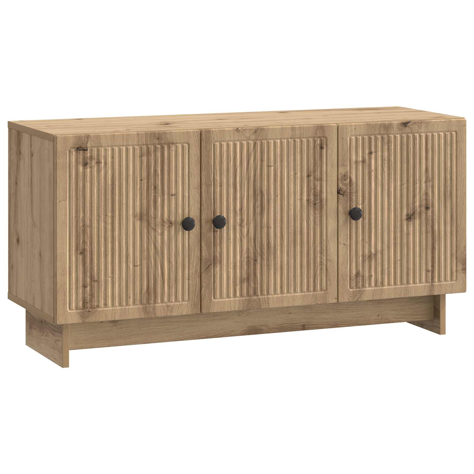 TV-kast Artisanaal eiken 99 x 34,5 x 50 cm Bewerkt hout is nu te koop bij PeponiXL, paradijselijk wonen!