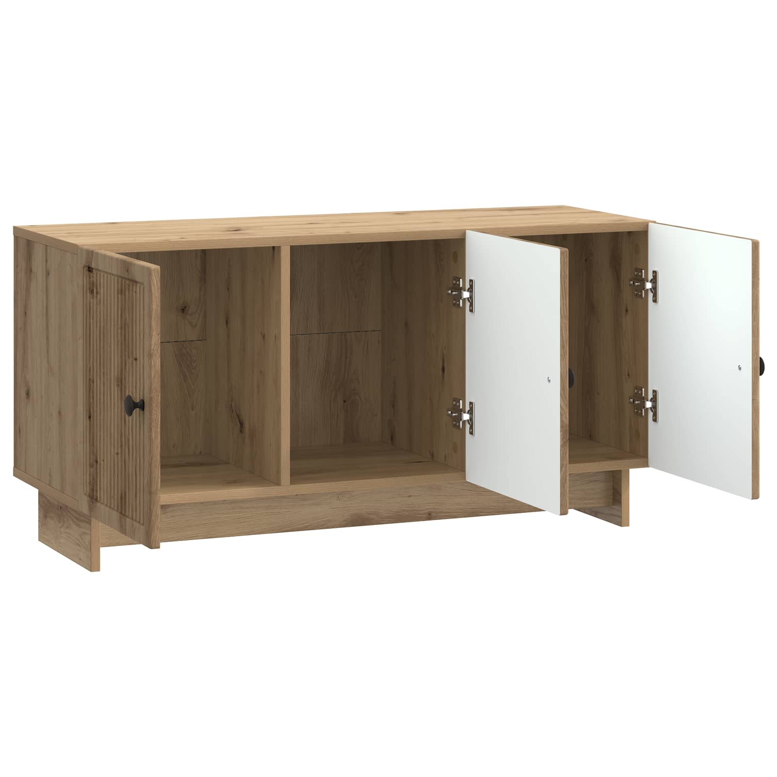 TV-kast Artisanaal eiken 99 x 34,5 x 50 cm Bewerkt hout is nu te koop bij PeponiXL, paradijselijk wonen!