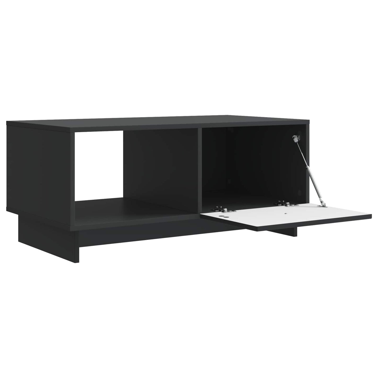 Salontafel Zwart 90 x 50 x 40 cm Bewerkt hout is nu te koop bij PeponiXL, paradijselijk wonen!