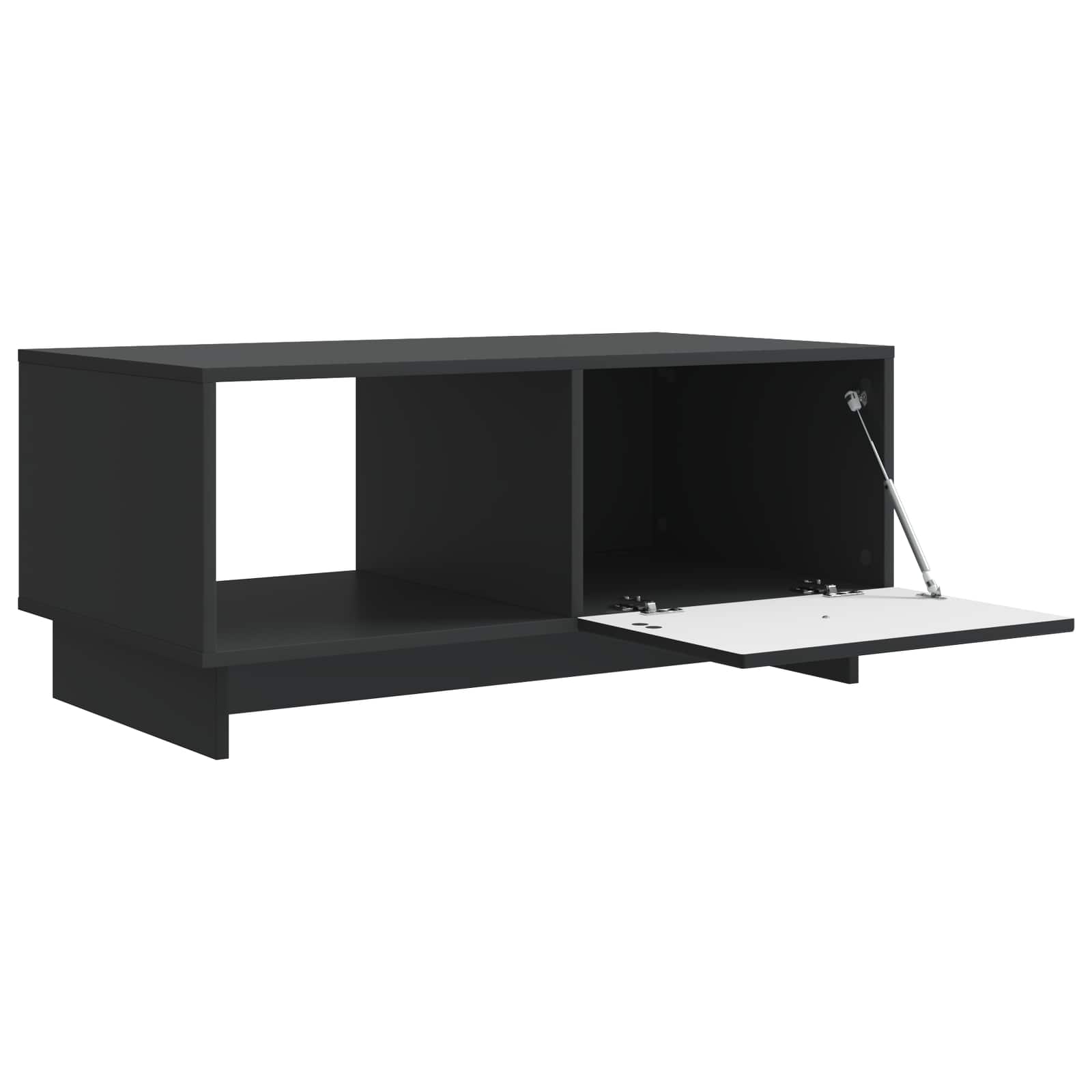Salontafel Zwart 90 x 50 x 40 cm Bewerkt hout is nu te koop bij PeponiXL, paradijselijk wonen!