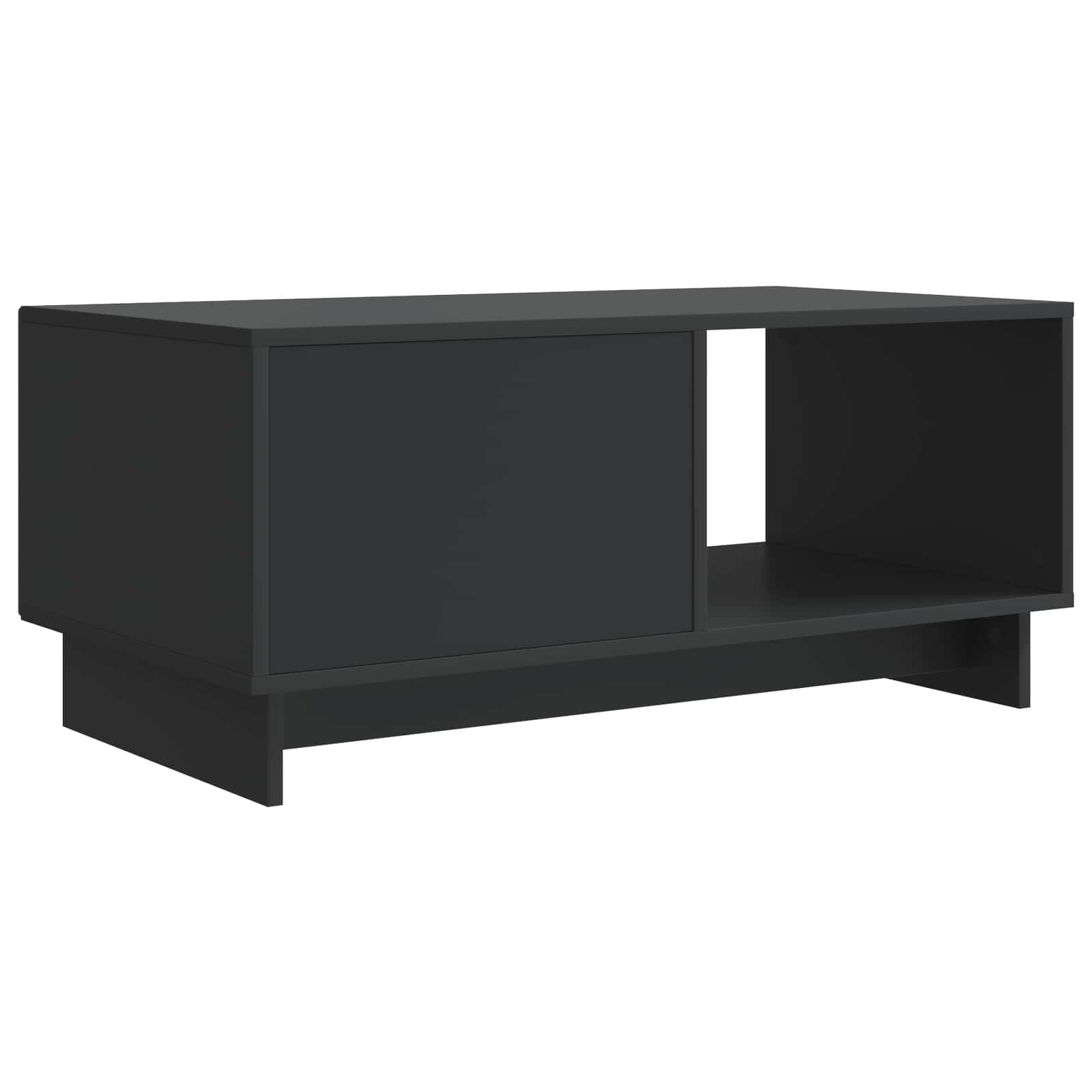 Salontafel Zwart 90 x 50 x 40 cm Bewerkt hout is nu te koop bij PeponiXL, paradijselijk wonen!