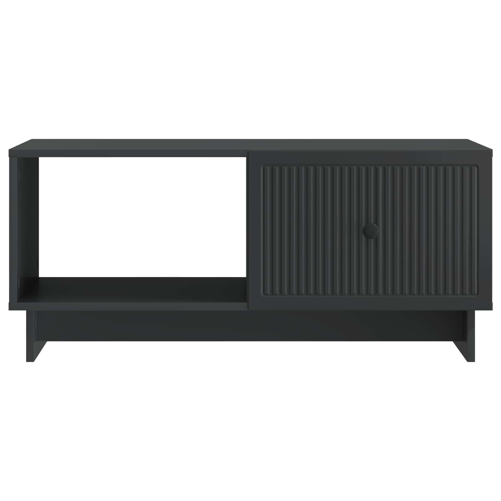 Salontafel Zwart 90 x 50 x 40 cm Bewerkt hout is nu te koop bij PeponiXL, paradijselijk wonen!