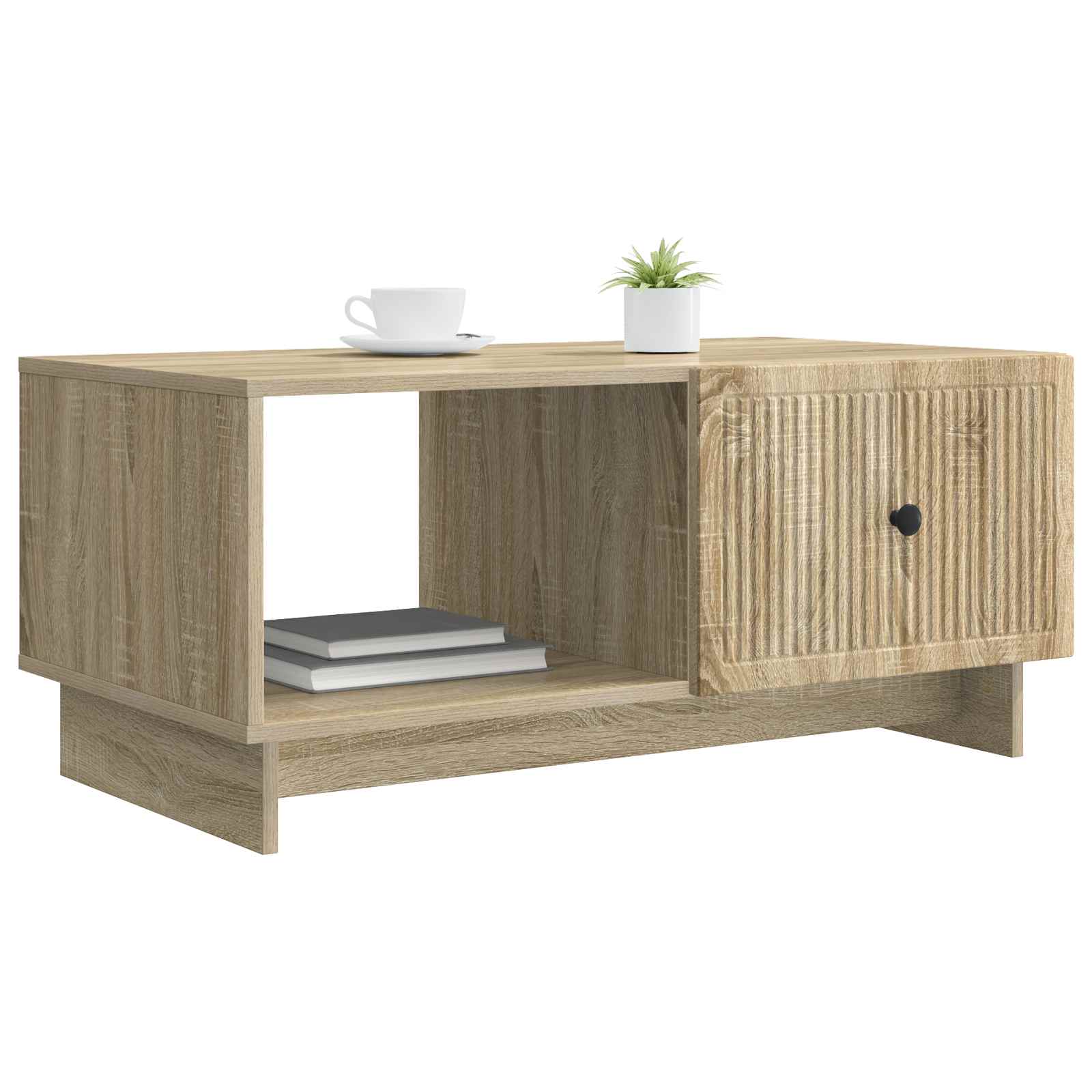 Salontafel Sonoma Eiken 90 x 50 x 40 cm Bewerkt hout is nu te koop bij PeponiXL, paradijselijk wonen!