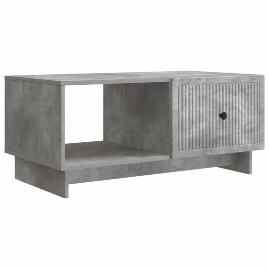 Salontafel Betongrijs 90 x 50 x 40 cm Bewerkt hout is nu te koop bij PeponiXL, paradijselijk wonen!