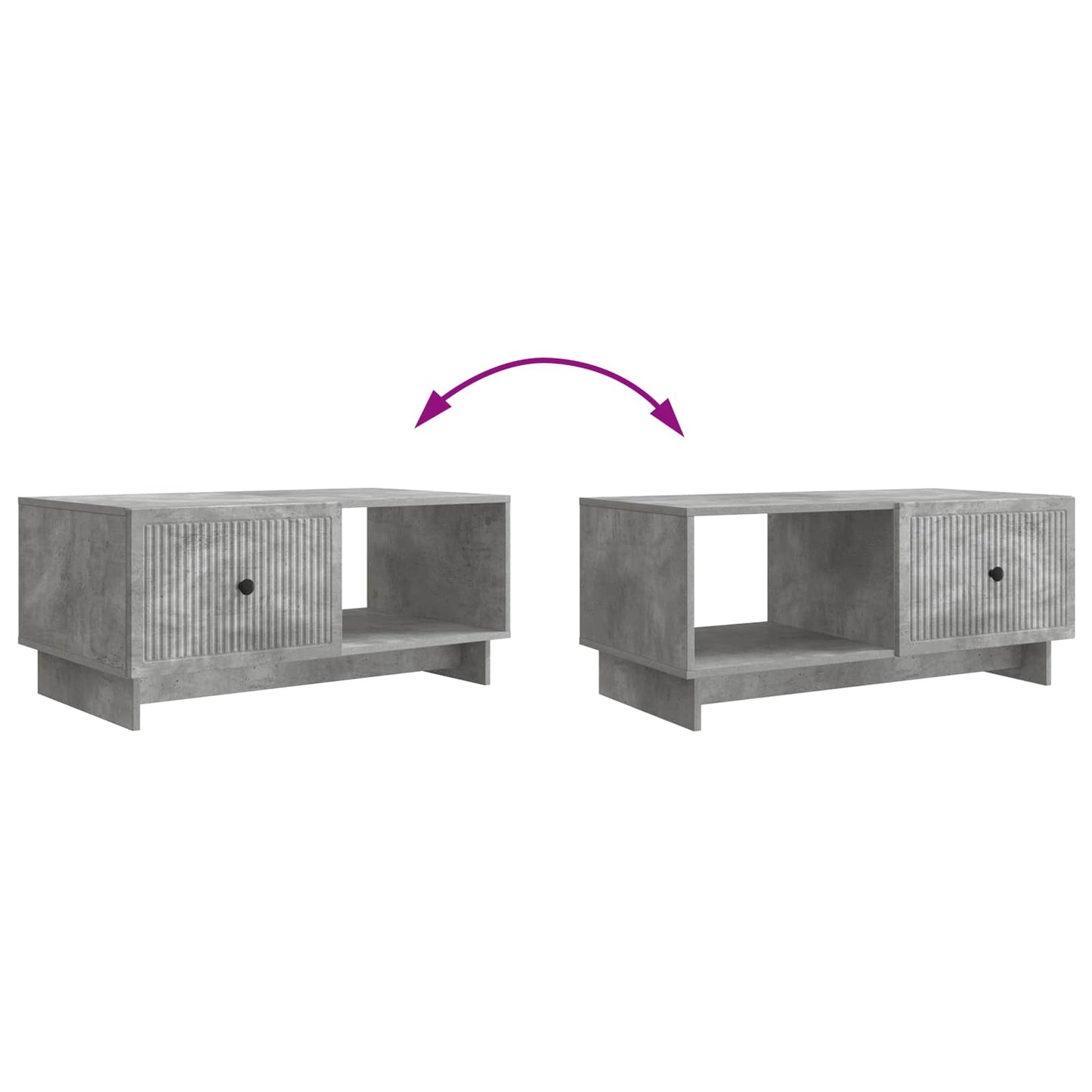 Salontafel Betongrijs 90 x 50 x 40 cm Bewerkt hout is nu te koop bij PeponiXL, paradijselijk wonen!