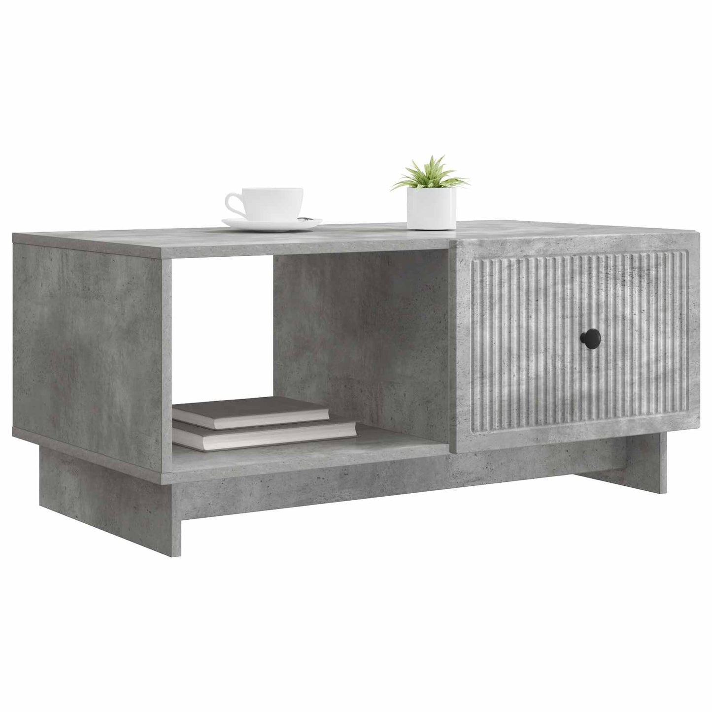 Salontafel Betongrijs 90 x 50 x 40 cm Bewerkt hout is nu te koop bij PeponiXL, paradijselijk wonen!