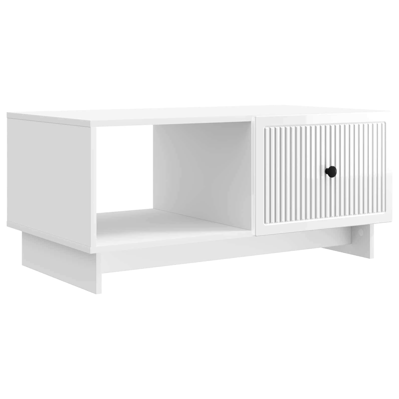 Salontafel Hoogglans Wit 90 x 50 x 40 cm Bewerkt hout is nu te koop bij PeponiXL, paradijselijk wonen!