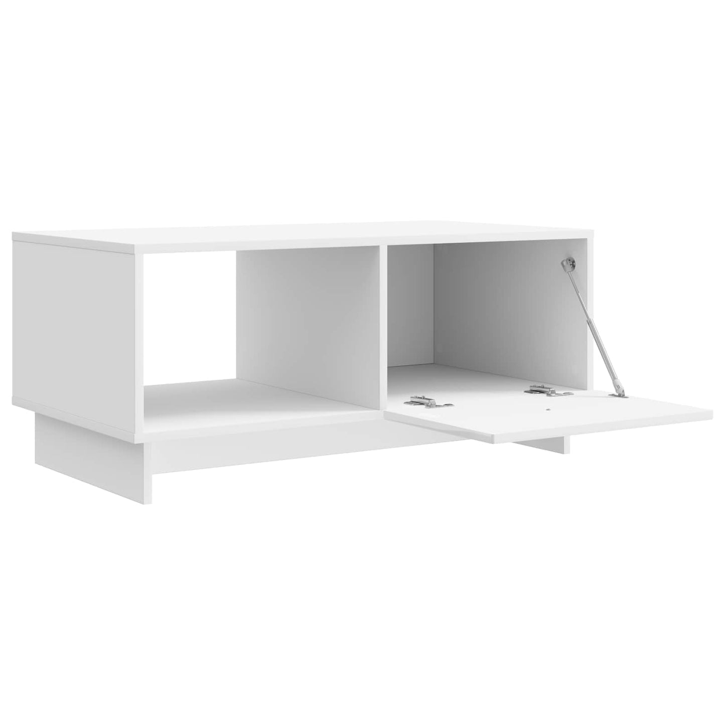 Salontafel Hoogglans Wit 90 x 50 x 40 cm Bewerkt hout is nu te koop bij PeponiXL, paradijselijk wonen!