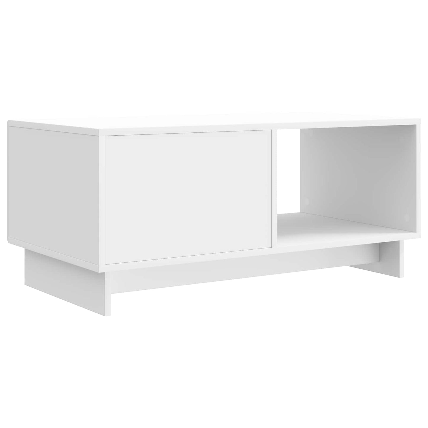 Salontafel Hoogglans Wit 90 x 50 x 40 cm Bewerkt hout is nu te koop bij PeponiXL, paradijselijk wonen!