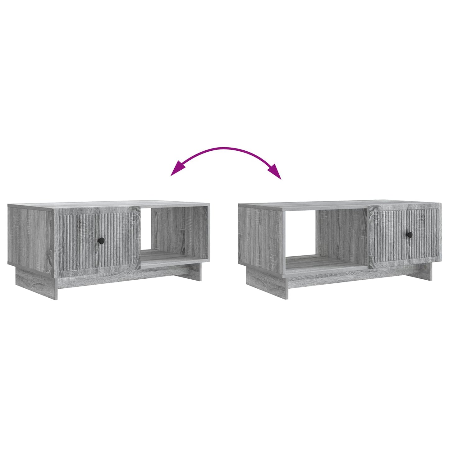 Salontafel Grijs sonoma 90 x 50 x 40 cm Bewerkt hout is nu te koop bij PeponiXL, paradijselijk wonen!