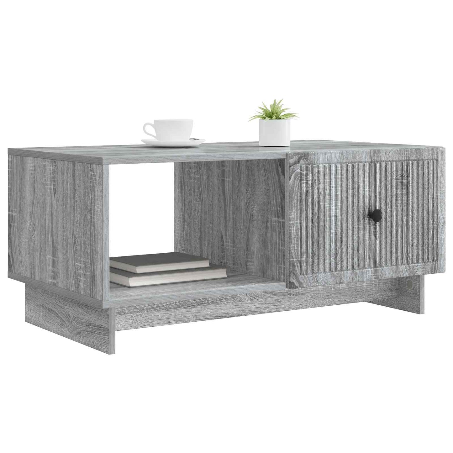 Salontafel Grijs sonoma 90 x 50 x 40 cm Bewerkt hout is nu te koop bij PeponiXL, paradijselijk wonen!
