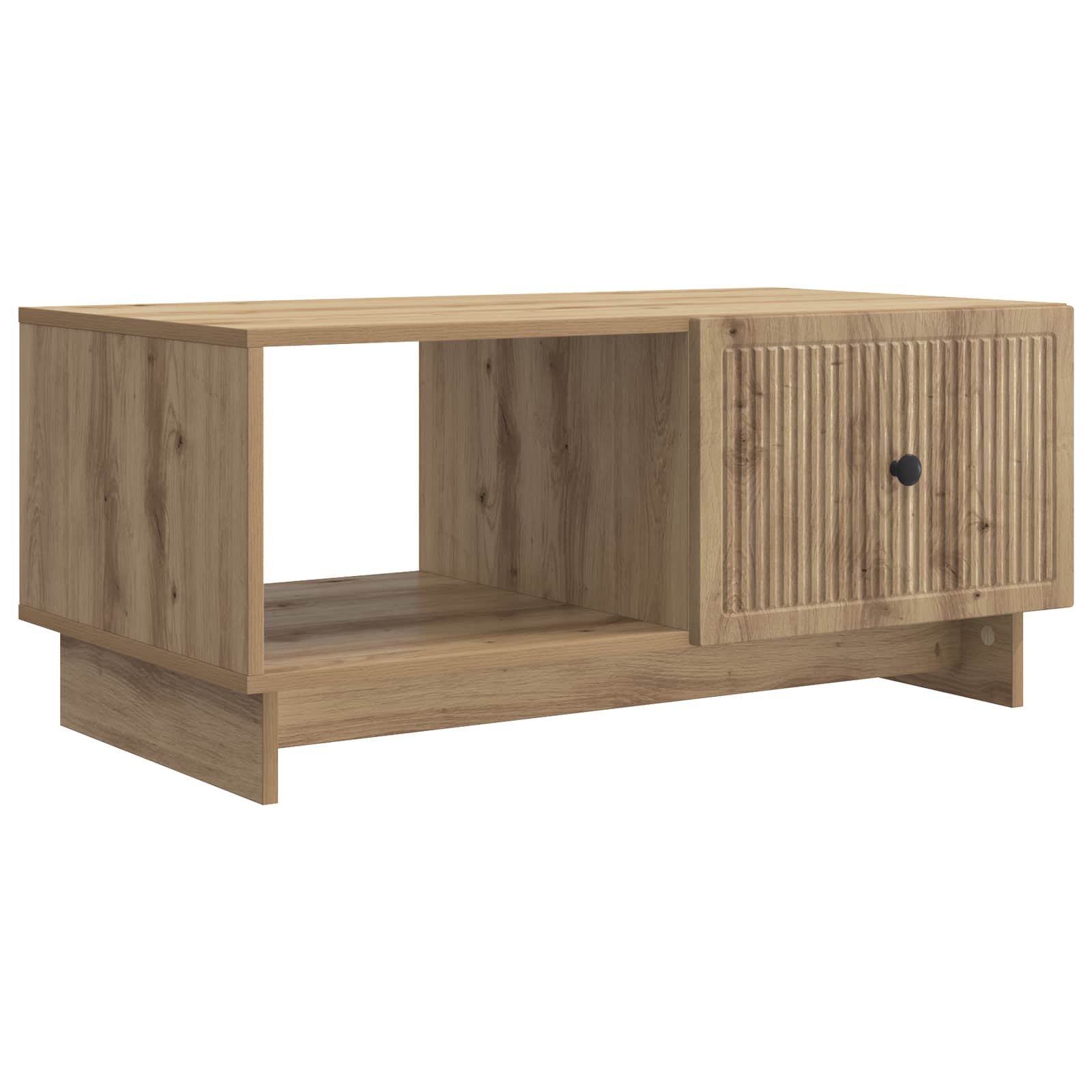 Salontafel Artisanaal eiken 90 x 50 x 40 cm Bewerkt hout is nu te koop bij PeponiXL, paradijselijk wonen!