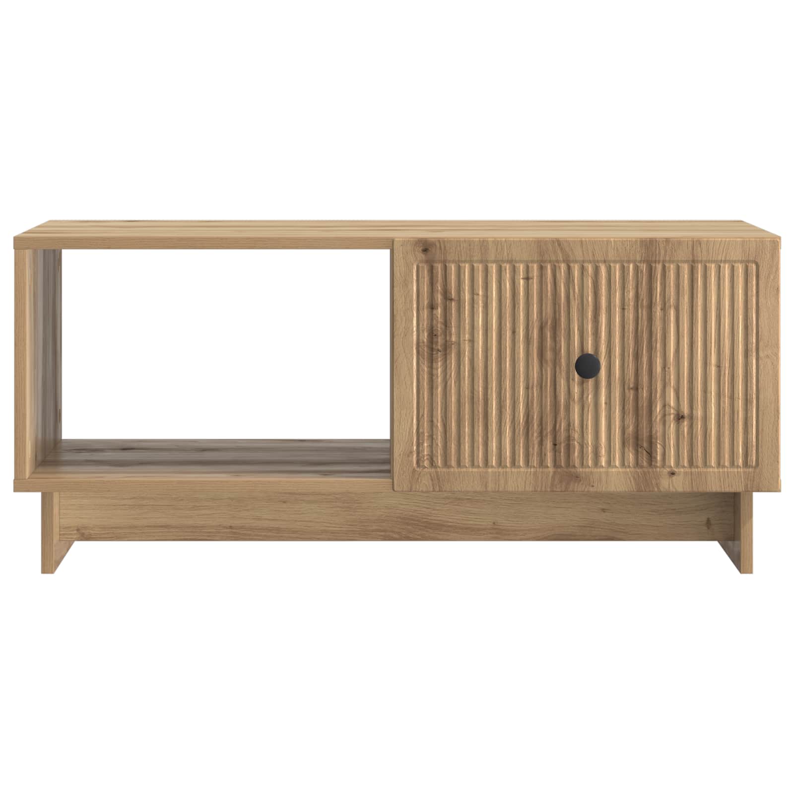 Salontafel Artisanaal eiken 90 x 50 x 40 cm Bewerkt hout is nu te koop bij PeponiXL, paradijselijk wonen!