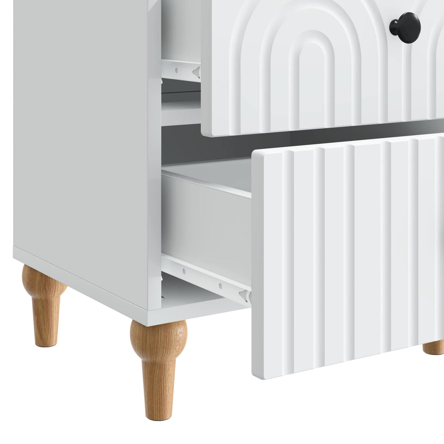 Nachtkastje met lade 2 pcs Wit 43 x 34,5 x 48 cm Bewerkt hout is nu te koop bij PeponiXL, paradijselijk wonen!