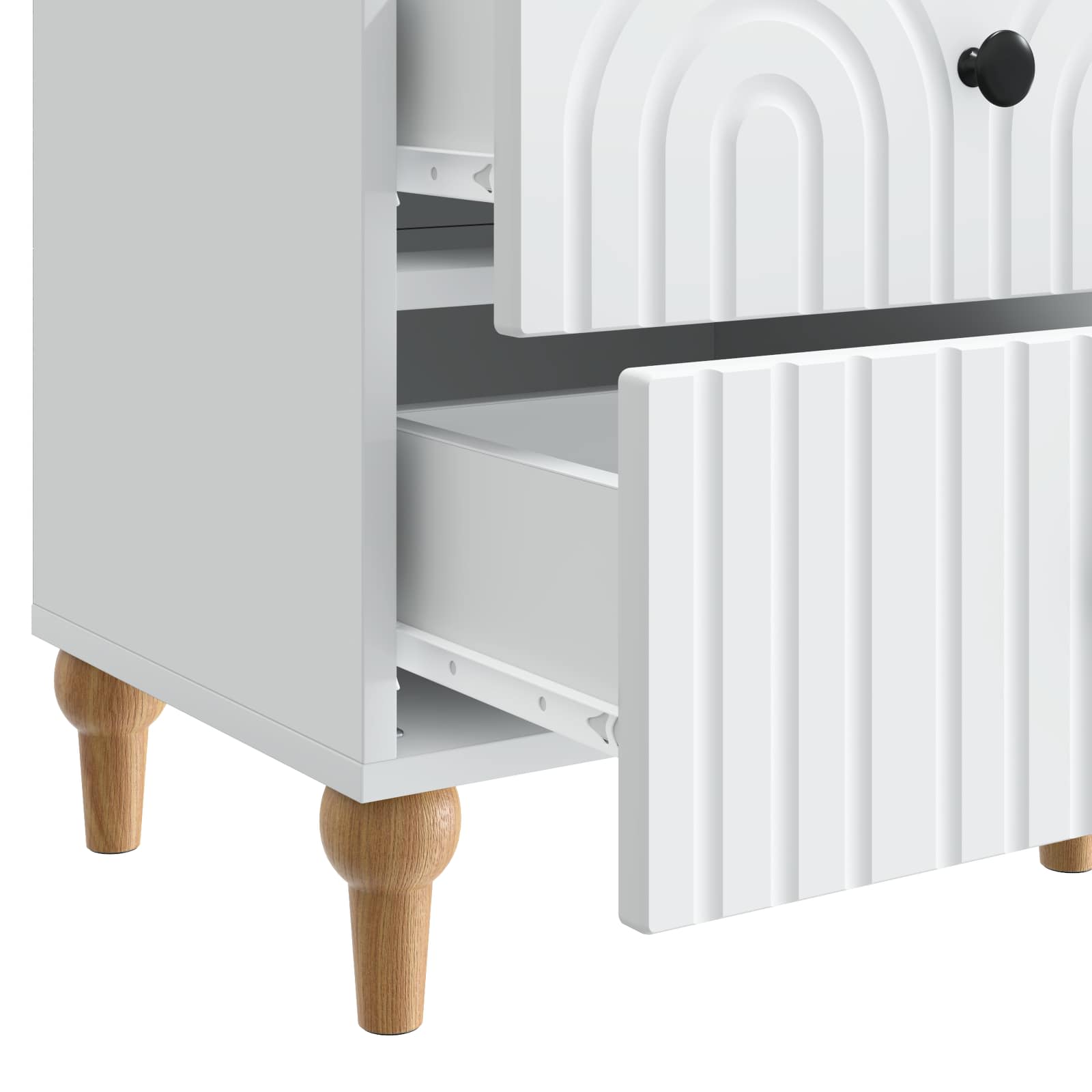 Nachtkastje met lade 2 pcs Wit 43 x 34,5 x 48 cm Bewerkt hout is nu te koop bij PeponiXL, paradijselijk wonen!