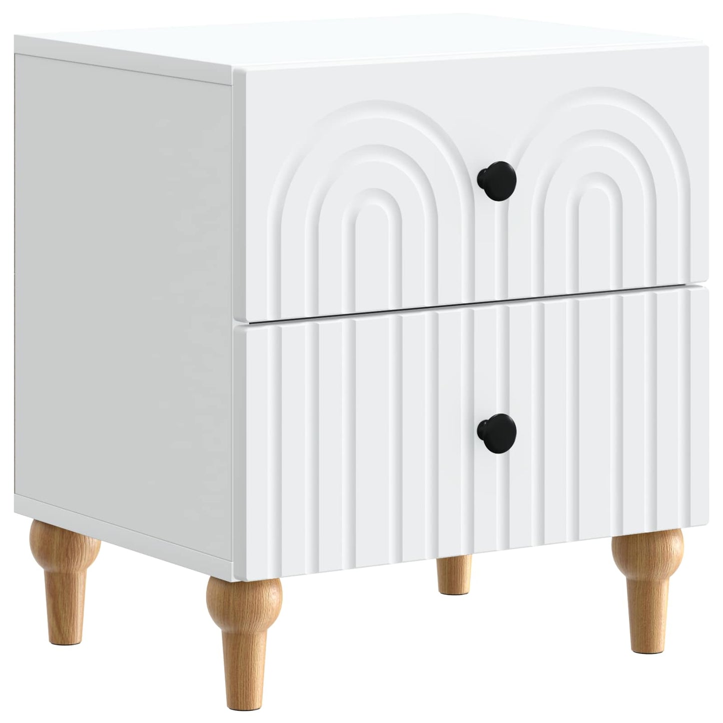 Nachtkastje met lade 2 pcs Wit 43 x 34,5 x 48 cm Bewerkt hout is nu te koop bij PeponiXL, paradijselijk wonen!