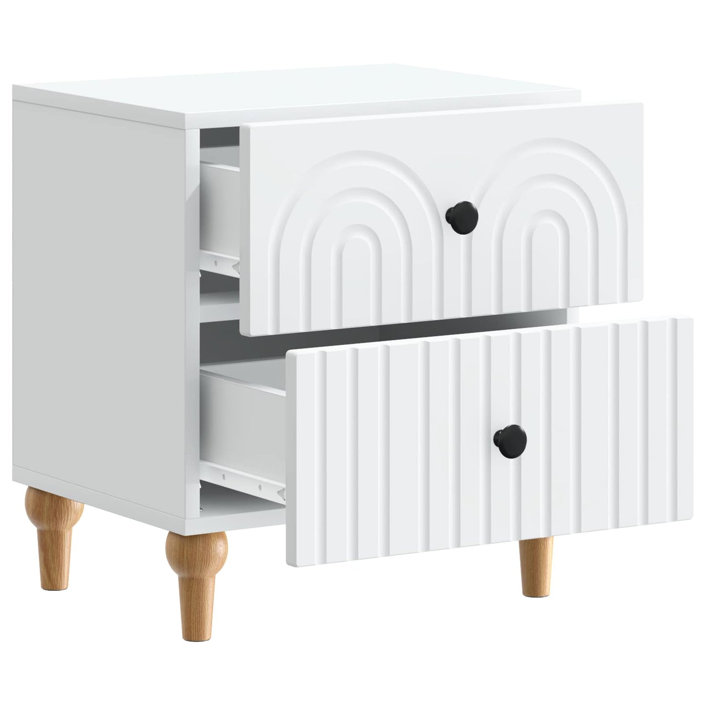 Nachtkastje met lade 2 pcs Wit 43 x 34,5 x 48 cm Bewerkt hout is nu te koop bij PeponiXL, paradijselijk wonen!