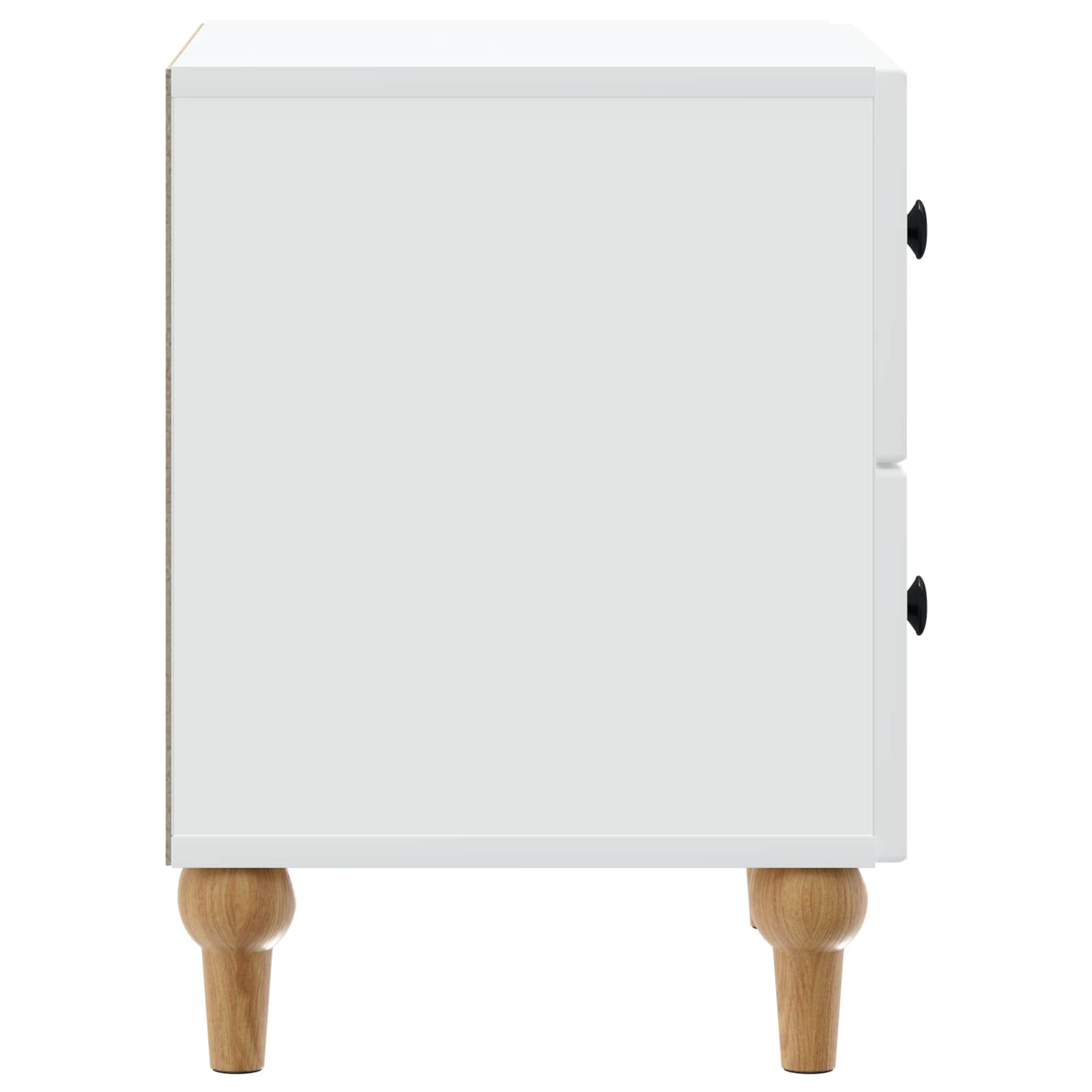 Nachtkastje met lade 2 pcs Wit 43 x 34,5 x 48 cm Bewerkt hout is nu te koop bij PeponiXL, paradijselijk wonen!
