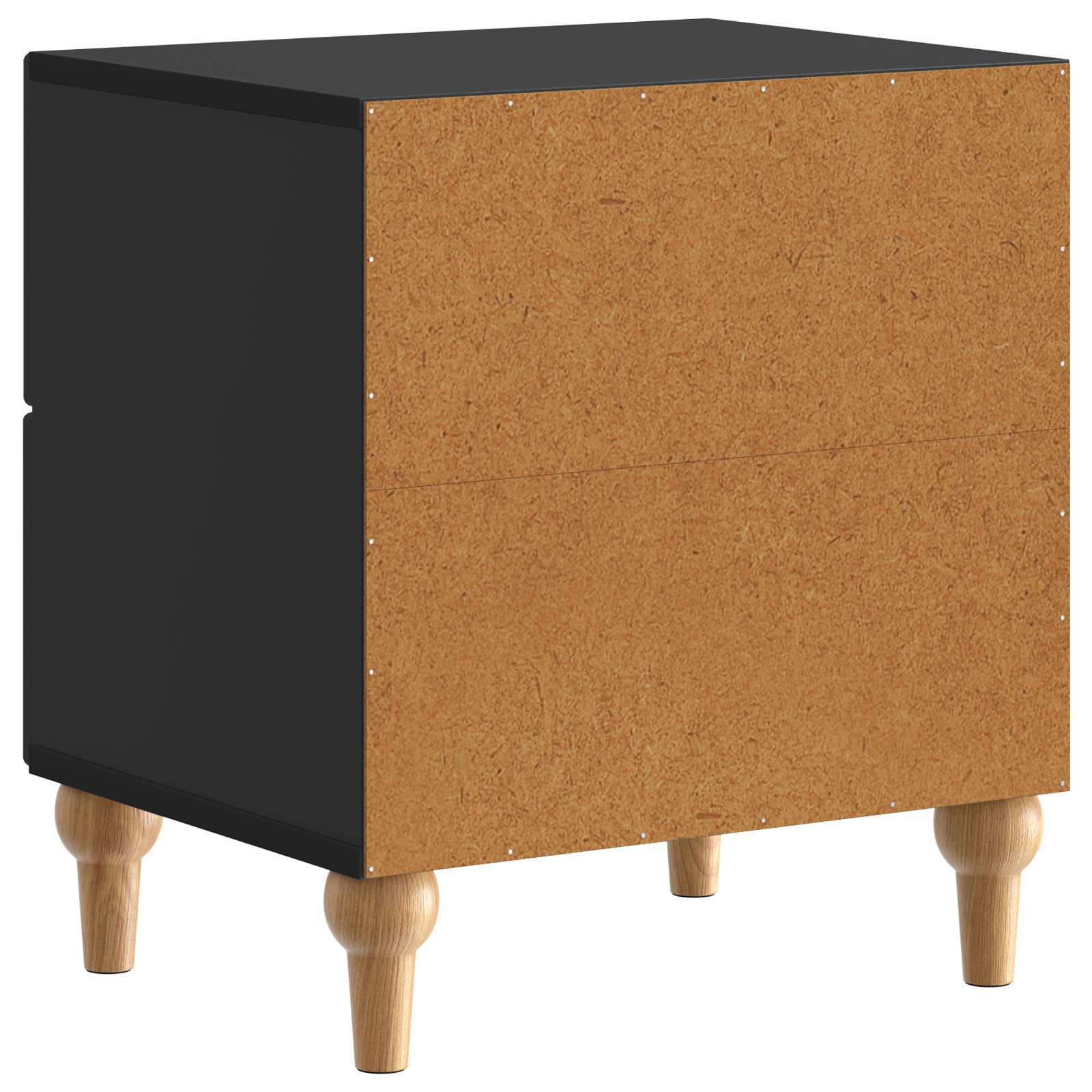 Nachtkastje met lade 2 pcs Zwart 43 x 34,5 x 48 cm Bewerkt hout is nu te koop bij PeponiXL, paradijselijk wonen!